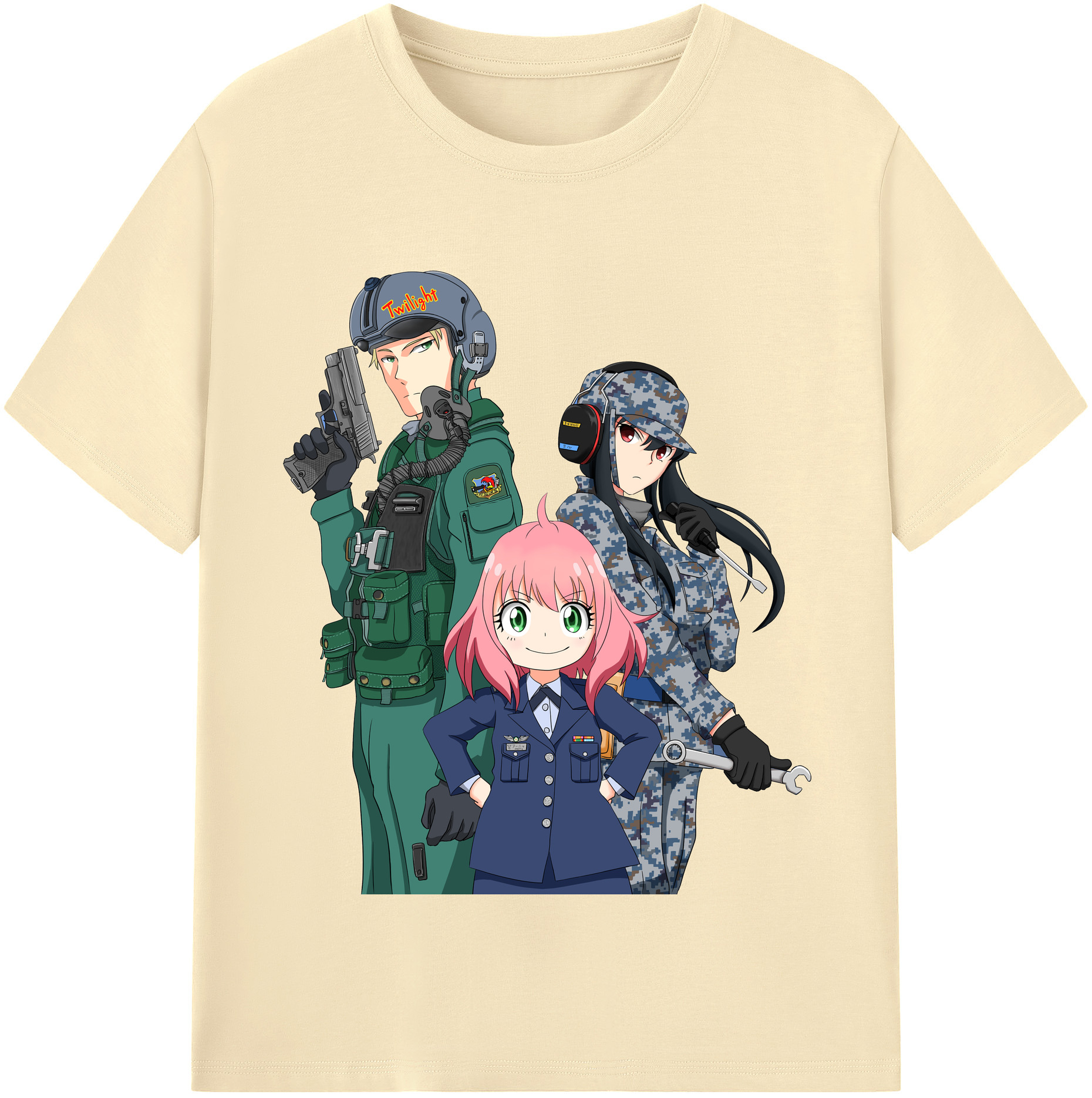（画像用） SPY×FAMILY间谍家家酒 綿100％半袖Tシャツ（フロントプリント）