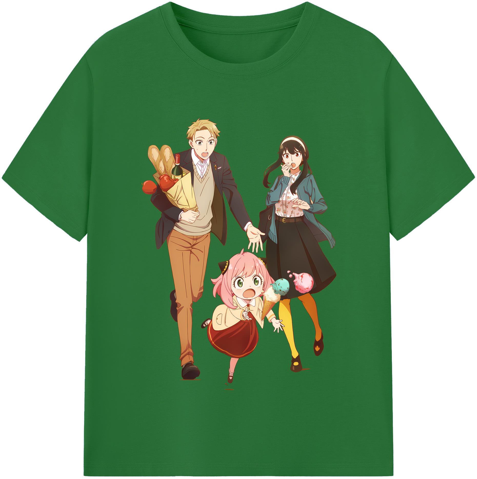 （画像用） SPY×FAMILY间谍家家酒 綿100％半袖Tシャツ（フロントプリント）