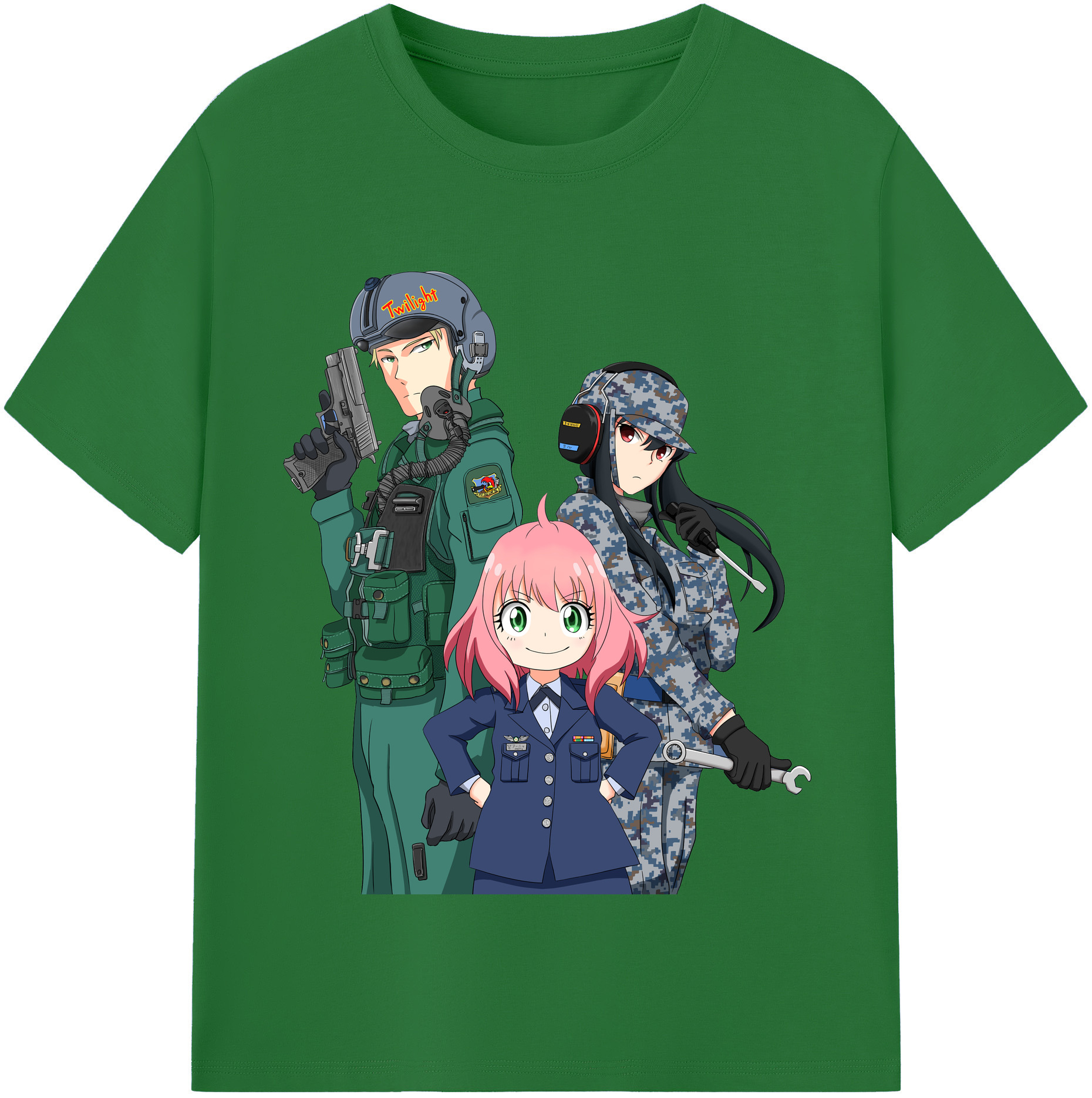 （画像用） SPY×FAMILY间谍家家酒 綿100％半袖Tシャツ（フロントプリント）