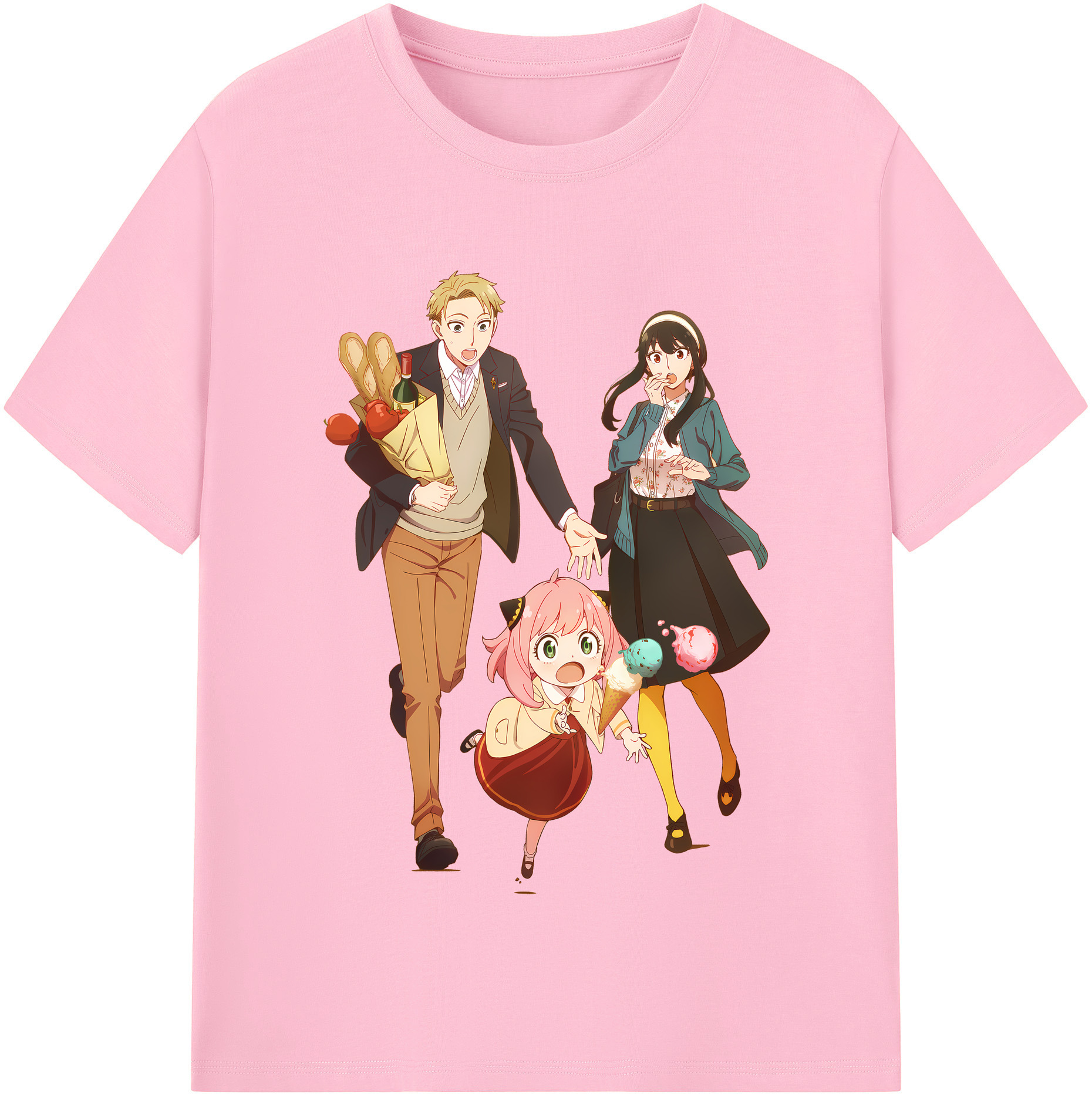 （画像用） SPY×FAMILY间谍家家酒 綿100％半袖Tシャツ（フロントプリント）