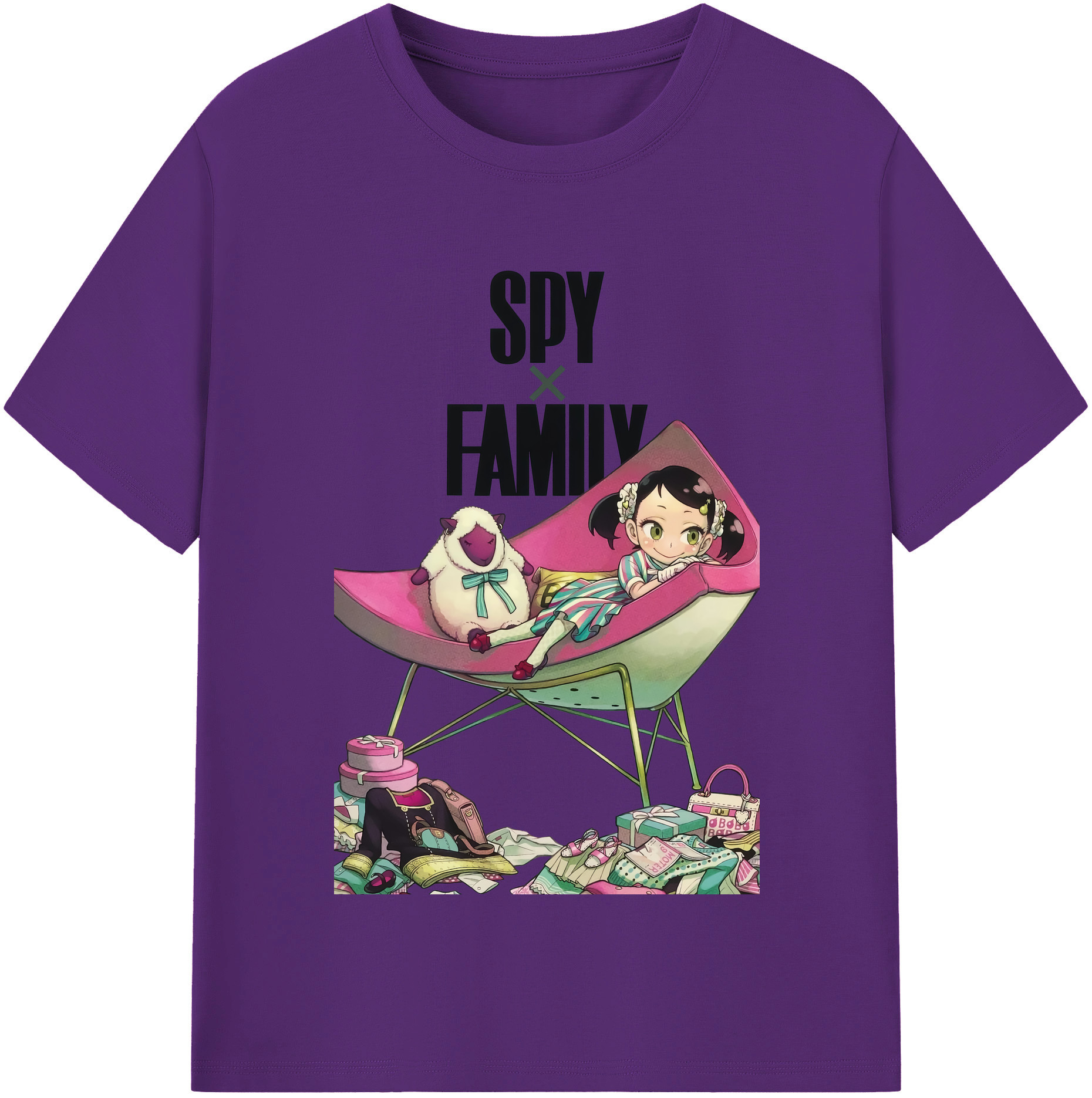 （画像用） SPY×FAMILY间谍家家酒 綿100％半袖Tシャツ（フロントプリント）