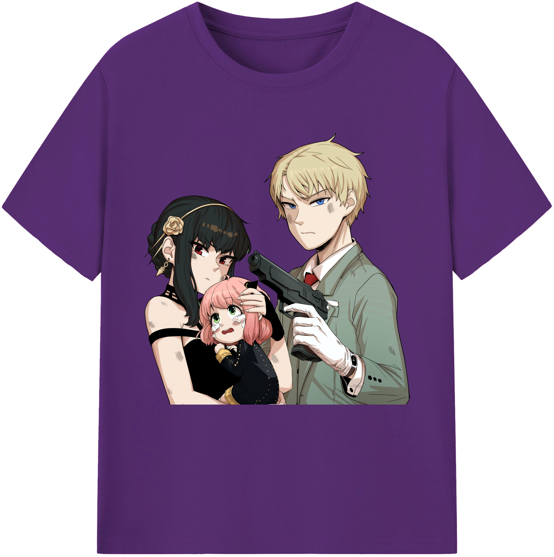 （画像用） SPY×FAMILY间谍家家酒 綿100％半袖Tシャツ（フロントプリント）