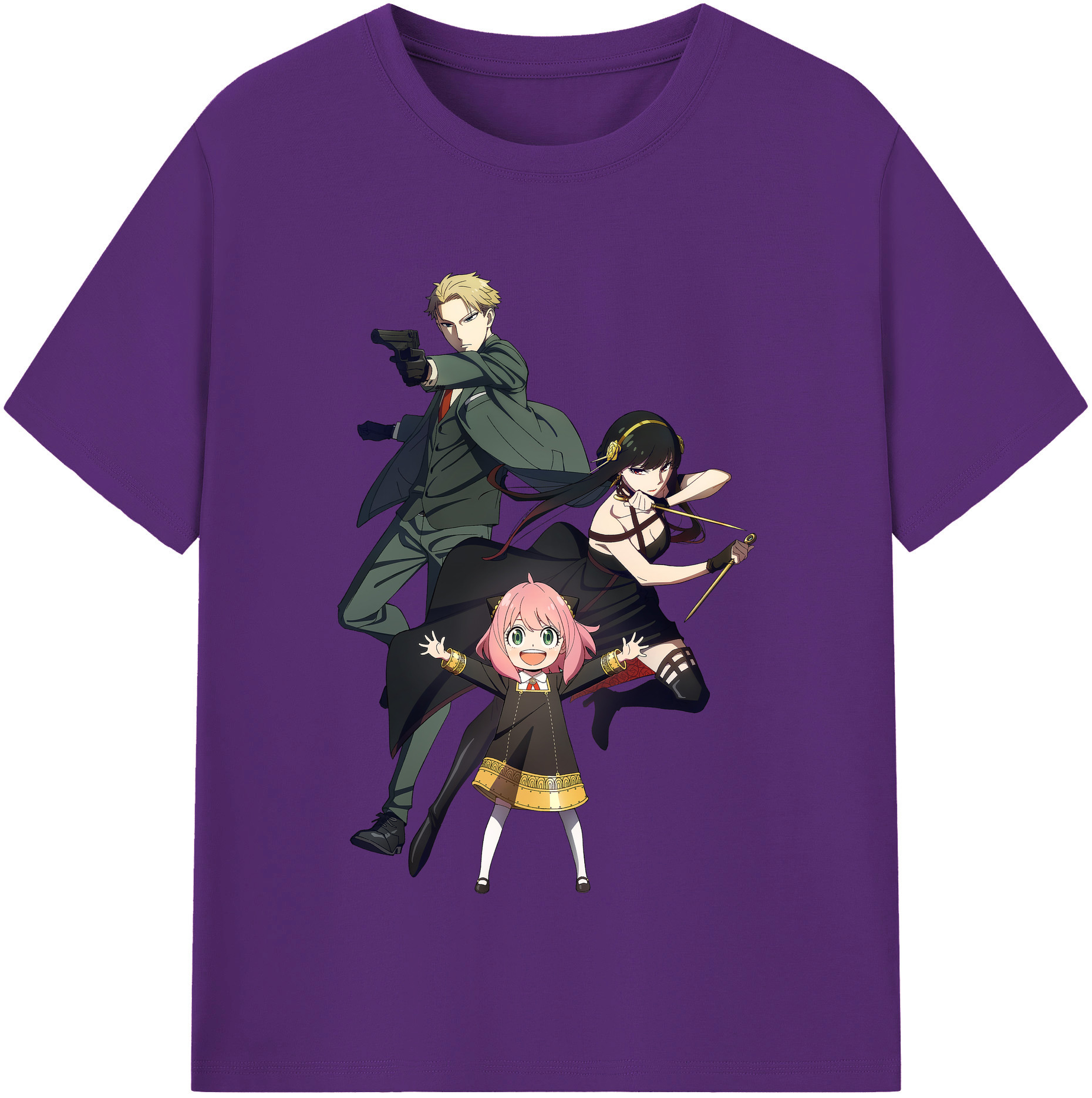 （画像用） SPY×FAMILY间谍家家酒 綿100％半袖Tシャツ（フロントプリント）