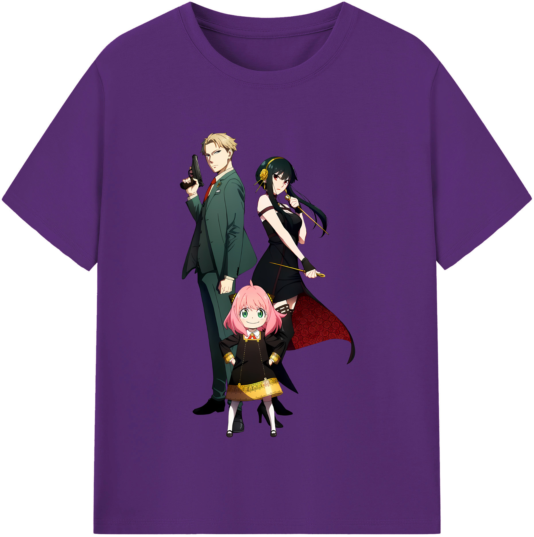 （画像用） SPY×FAMILY间谍家家酒 綿100％半袖Tシャツ（フロントプリント）