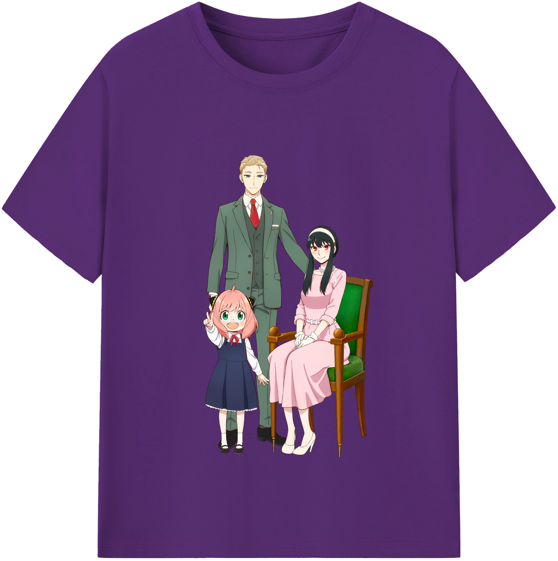 （画像用） SPY×FAMILY间谍家家酒 綿100％半袖Tシャツ（フロントプリント）