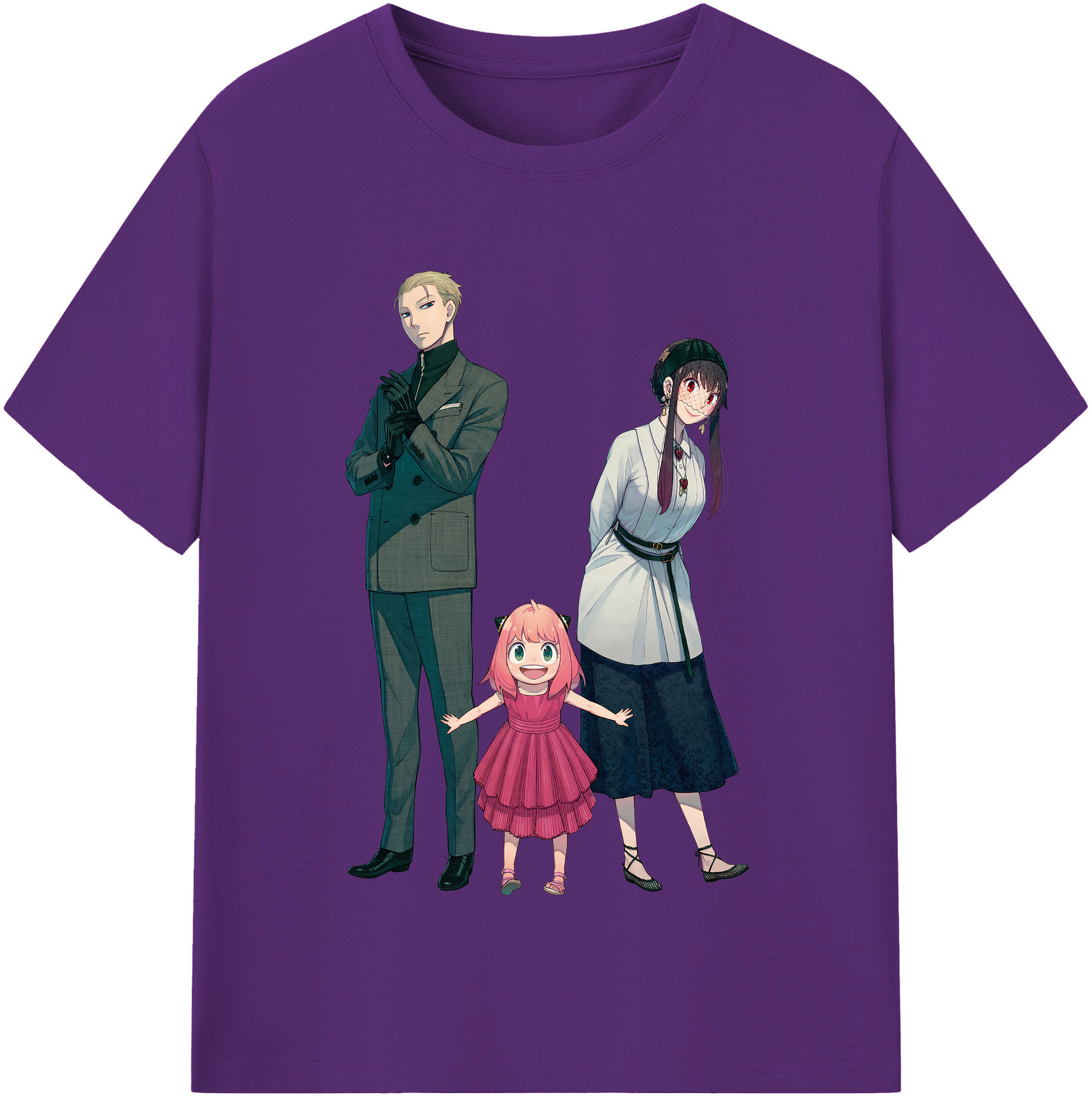 （画像用） SPY×FAMILY间谍家家酒 綿100％半袖Tシャツ（フロントプリント）