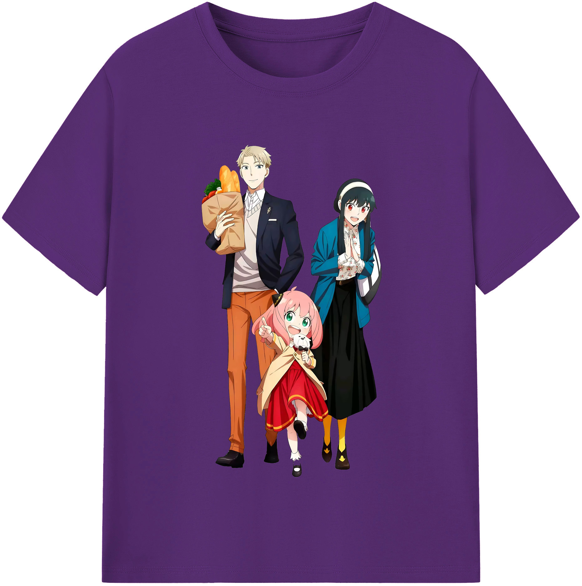 （画像用） SPY×FAMILY间谍家家酒 綿100％半袖Tシャツ（フロントプリント）