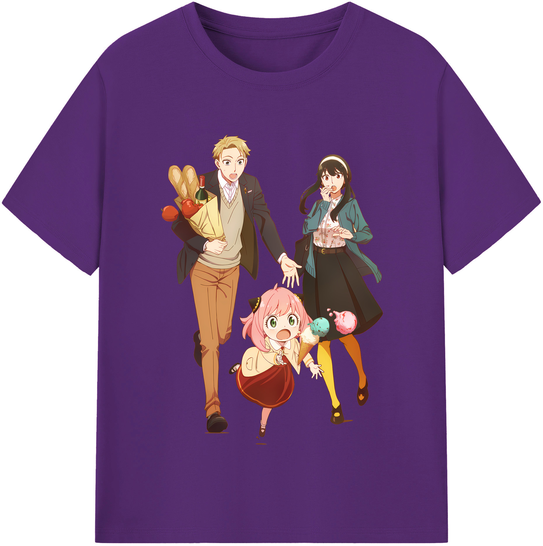 （画像用） SPY×FAMILY间谍家家酒 綿100％半袖Tシャツ（フロントプリント）