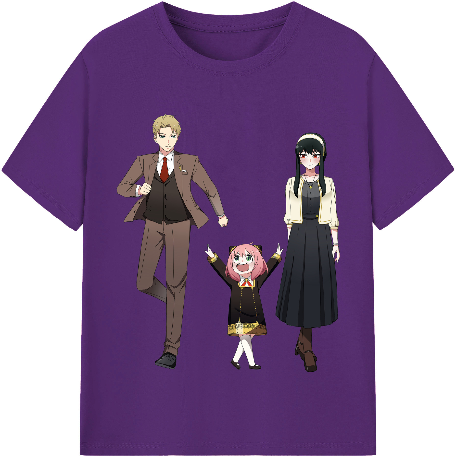 （画像用） SPY×FAMILY间谍家家酒 綿100％半袖Tシャツ（フロントプリント）
