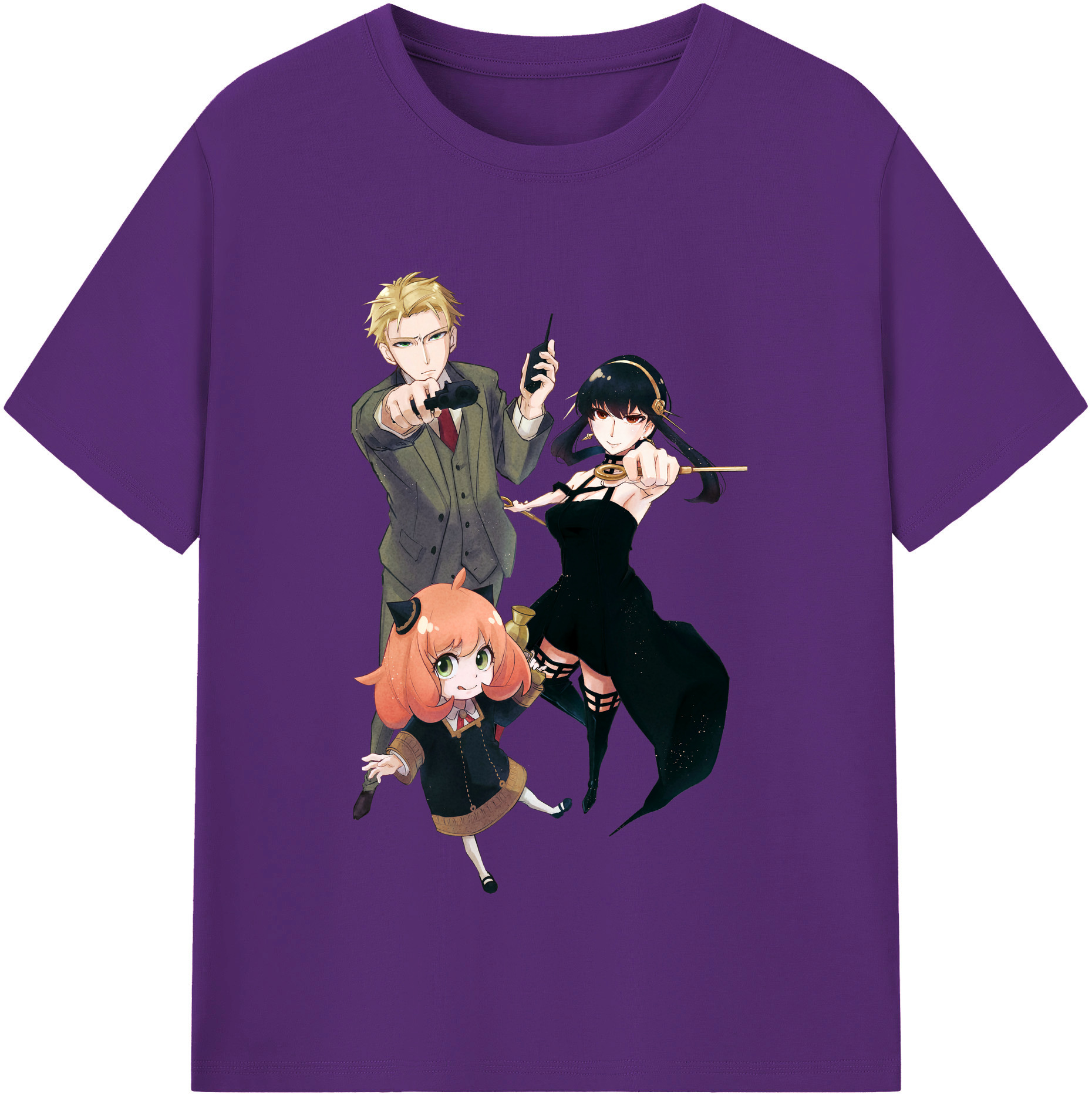 （画像用） SPY×FAMILY间谍家家酒 綿100％半袖Tシャツ（フロントプリント）