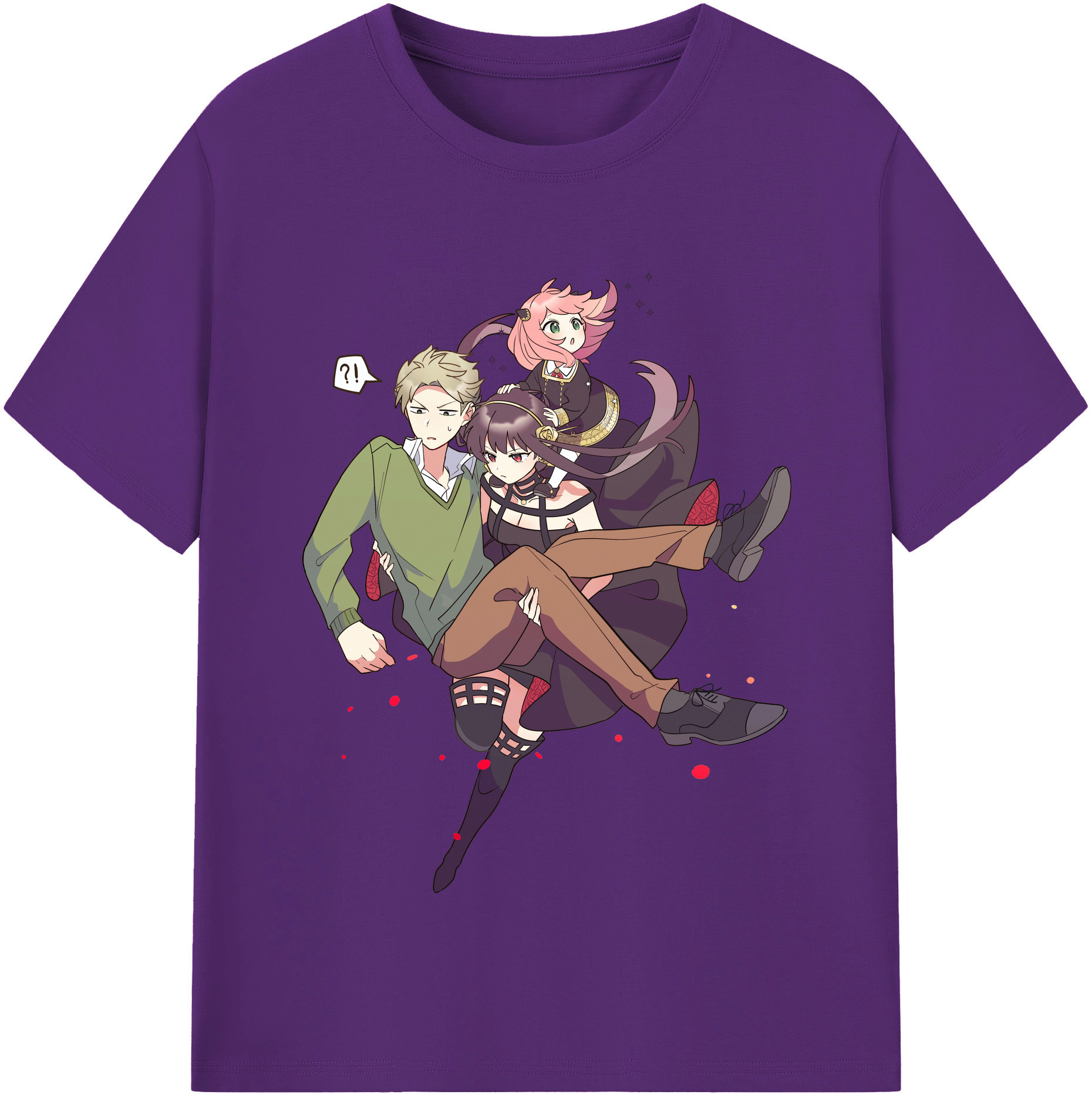 （画像用） SPY×FAMILY间谍家家酒 綿100％半袖Tシャツ（フロントプリント）