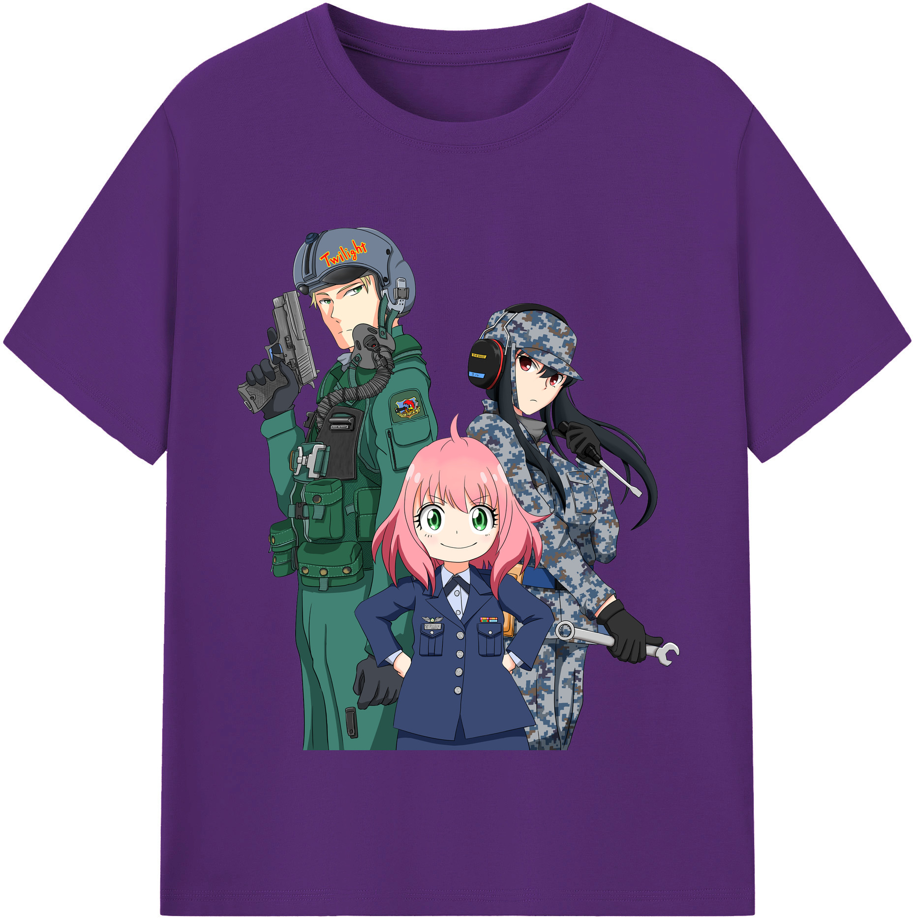 （画像用） SPY×FAMILY间谍家家酒 綿100％半袖Tシャツ（フロントプリント）
