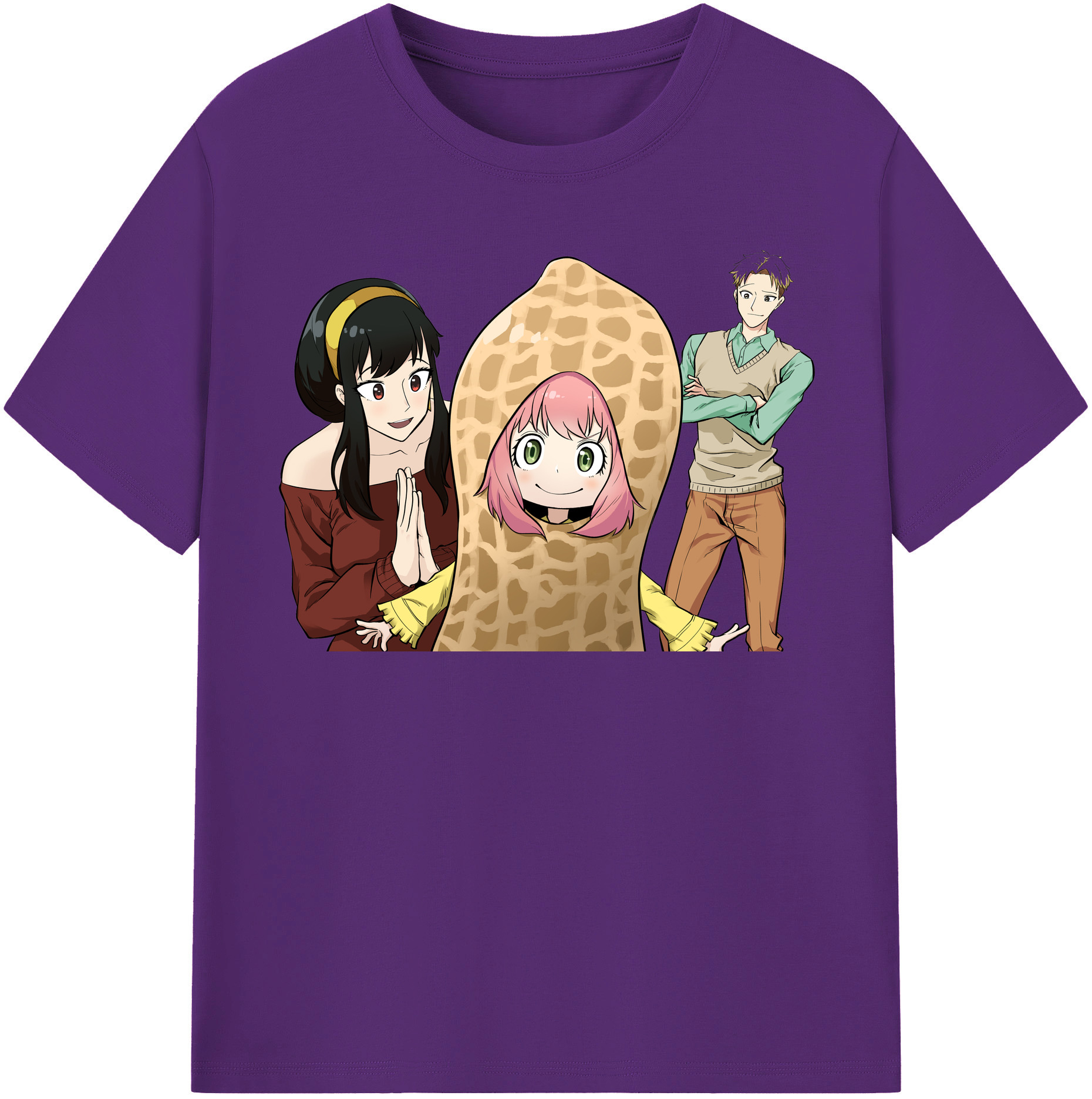 （画像用） SPY×FAMILY间谍家家酒 綿100％半袖Tシャツ（フロントプリント）