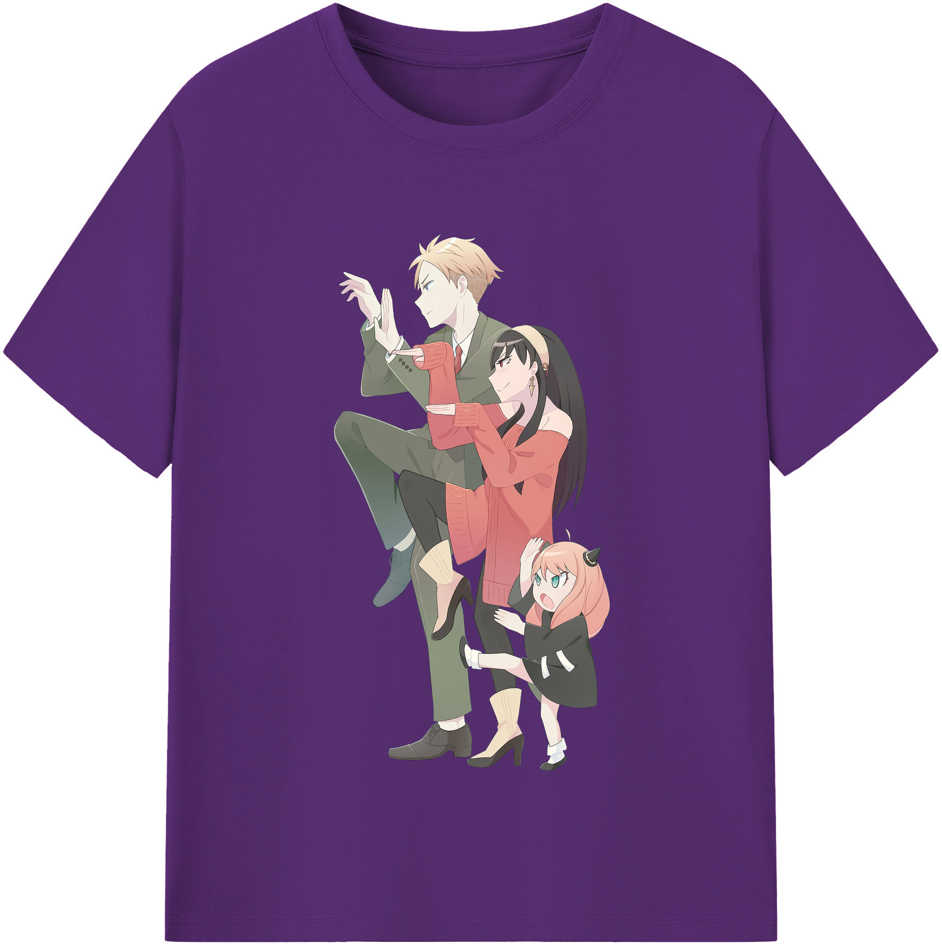 （画像用） SPY×FAMILY间谍家家酒 綿100％半袖Tシャツ（フロントプリント）