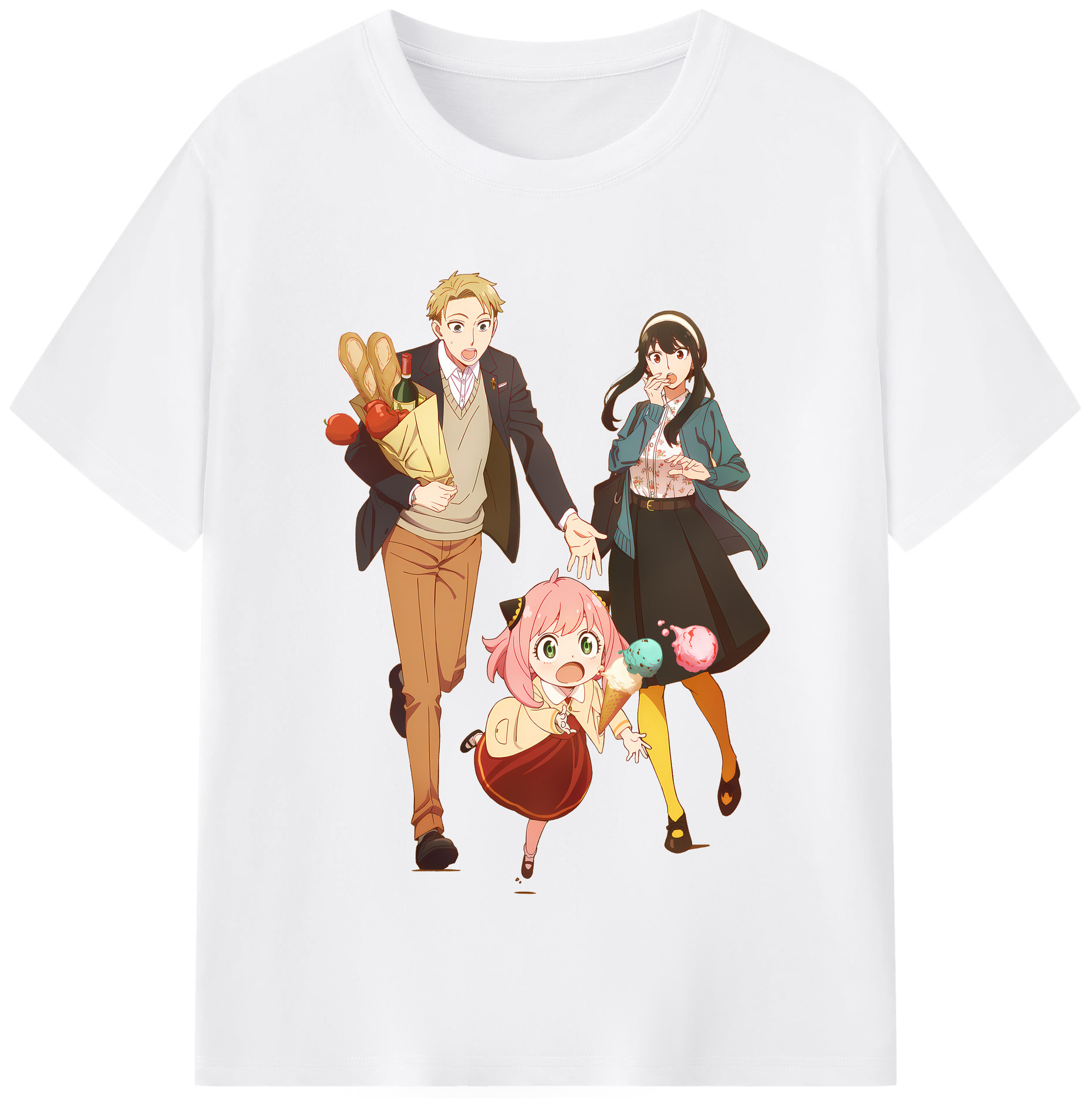 （画像用） SPY×FAMILY间谍家家酒 綿100％半袖Tシャツ（フロントプリント）