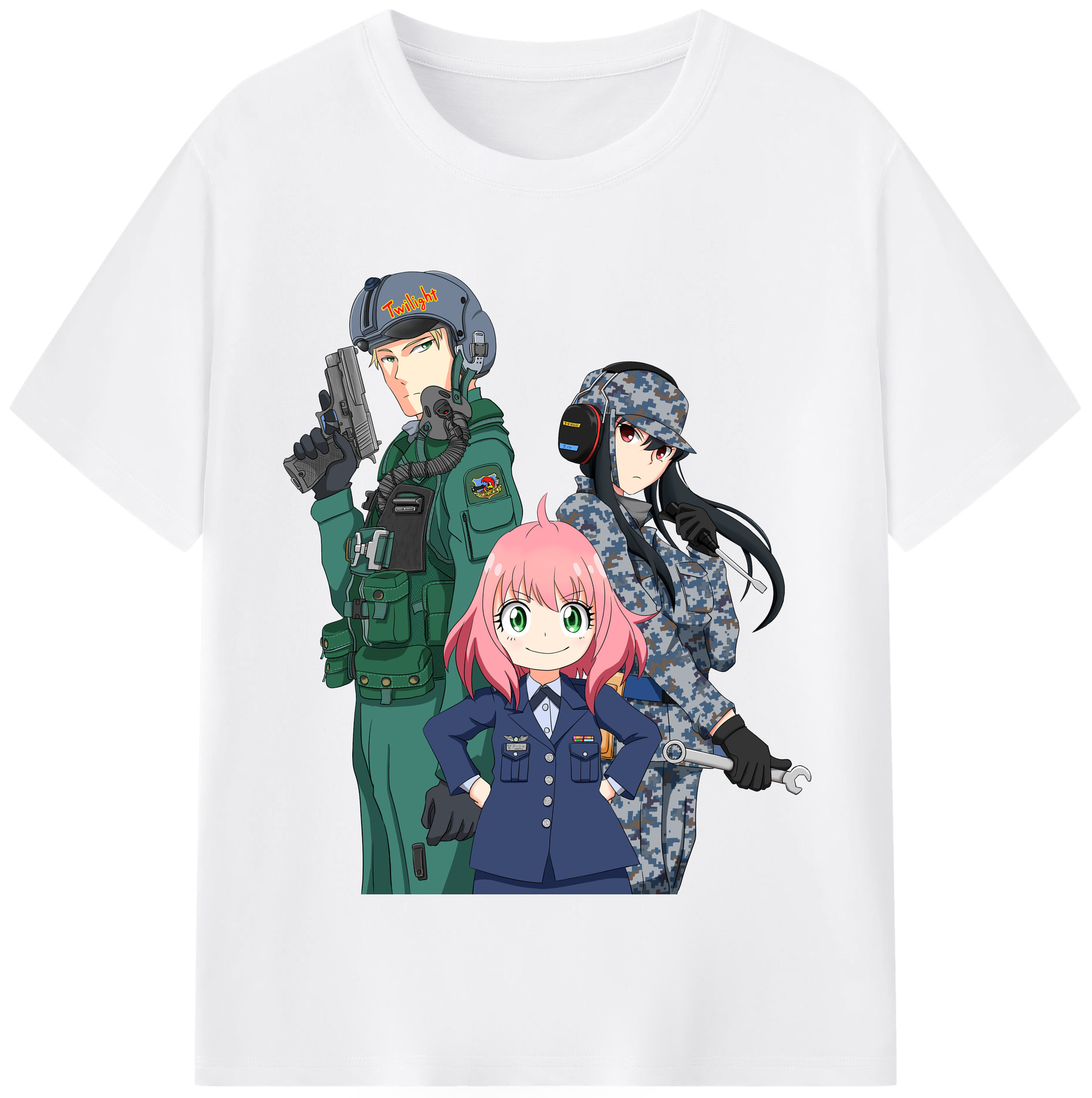 （画像用） SPY×FAMILY间谍家家酒 綿100％半袖Tシャツ（フロントプリント）