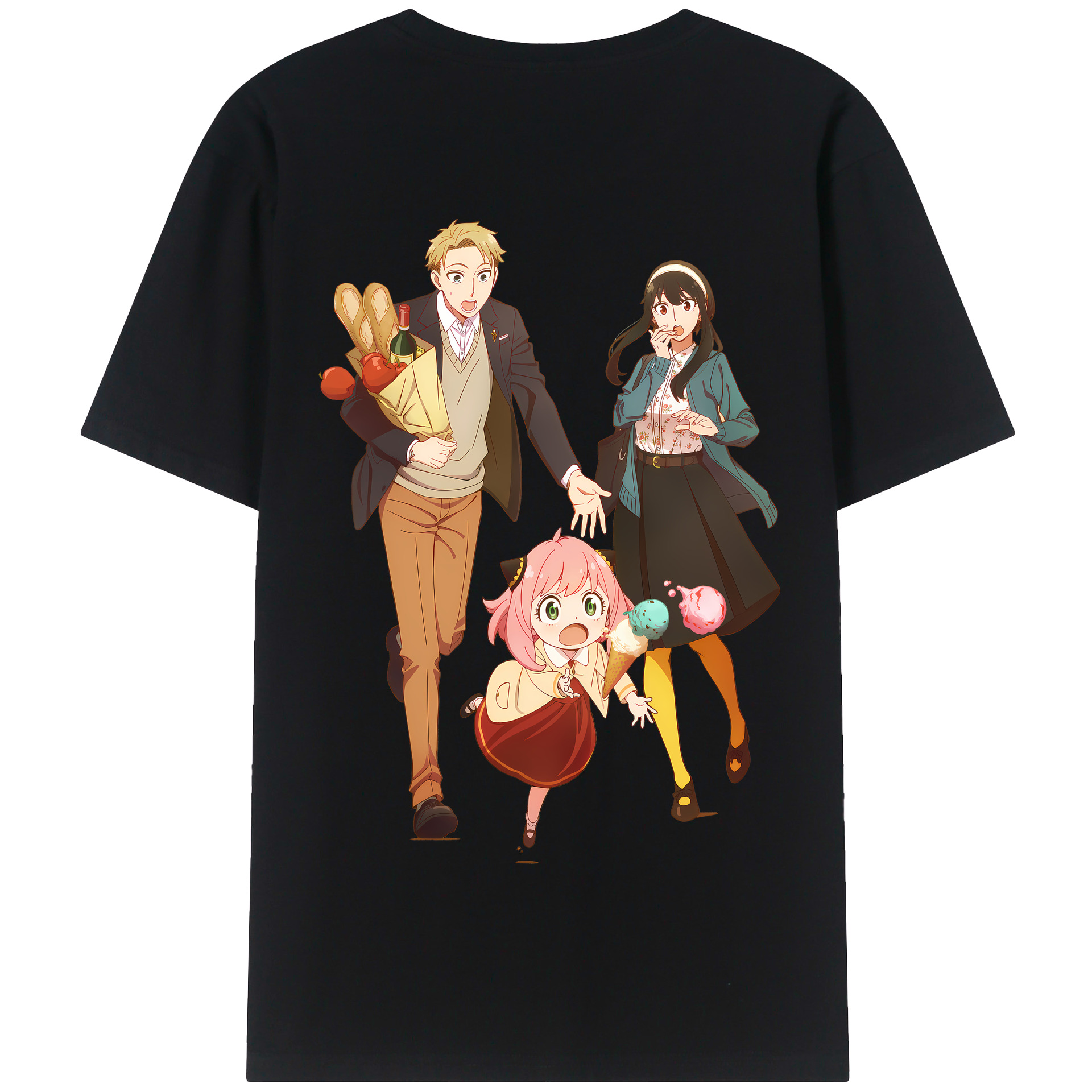 （画像用） SPY×FAMILY间谍家家酒 綿100％半袖Tシャツ（背面プリント）