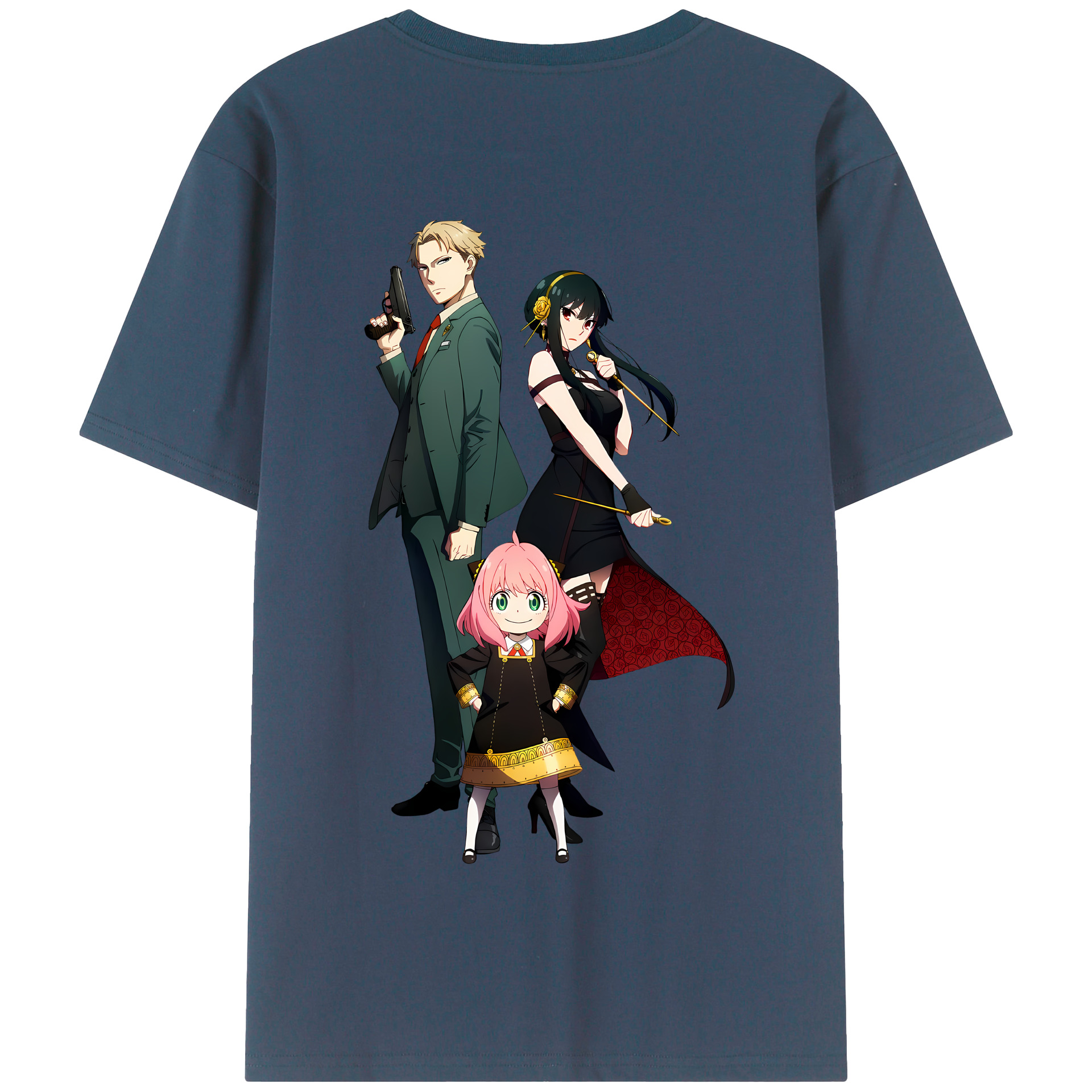 （画像用） SPY×FAMILY间谍家家酒 綿100％半袖Tシャツ（背面プリント）