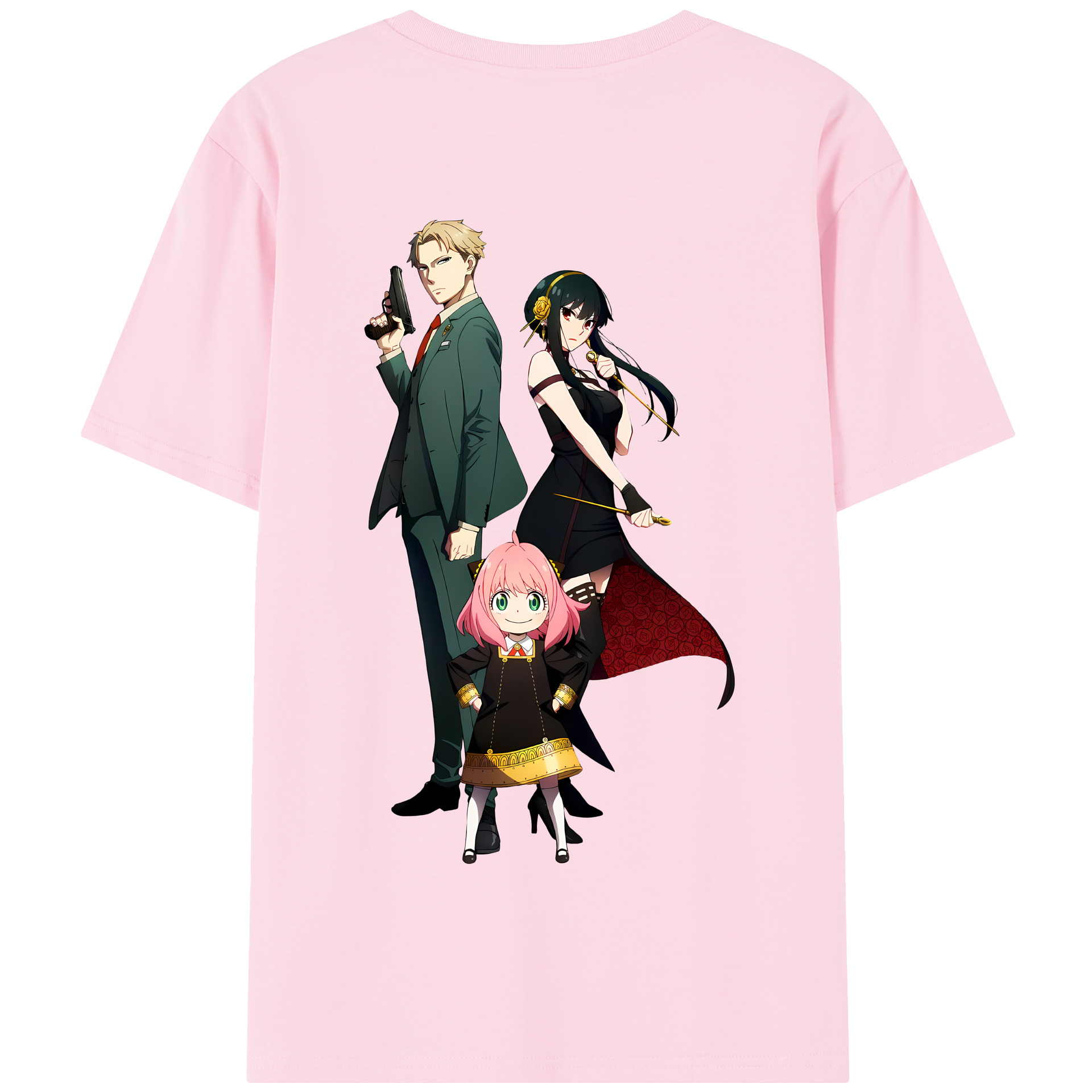 （画像用） SPY×FAMILY间谍家家酒 綿100％半袖Tシャツ（背面プリント）