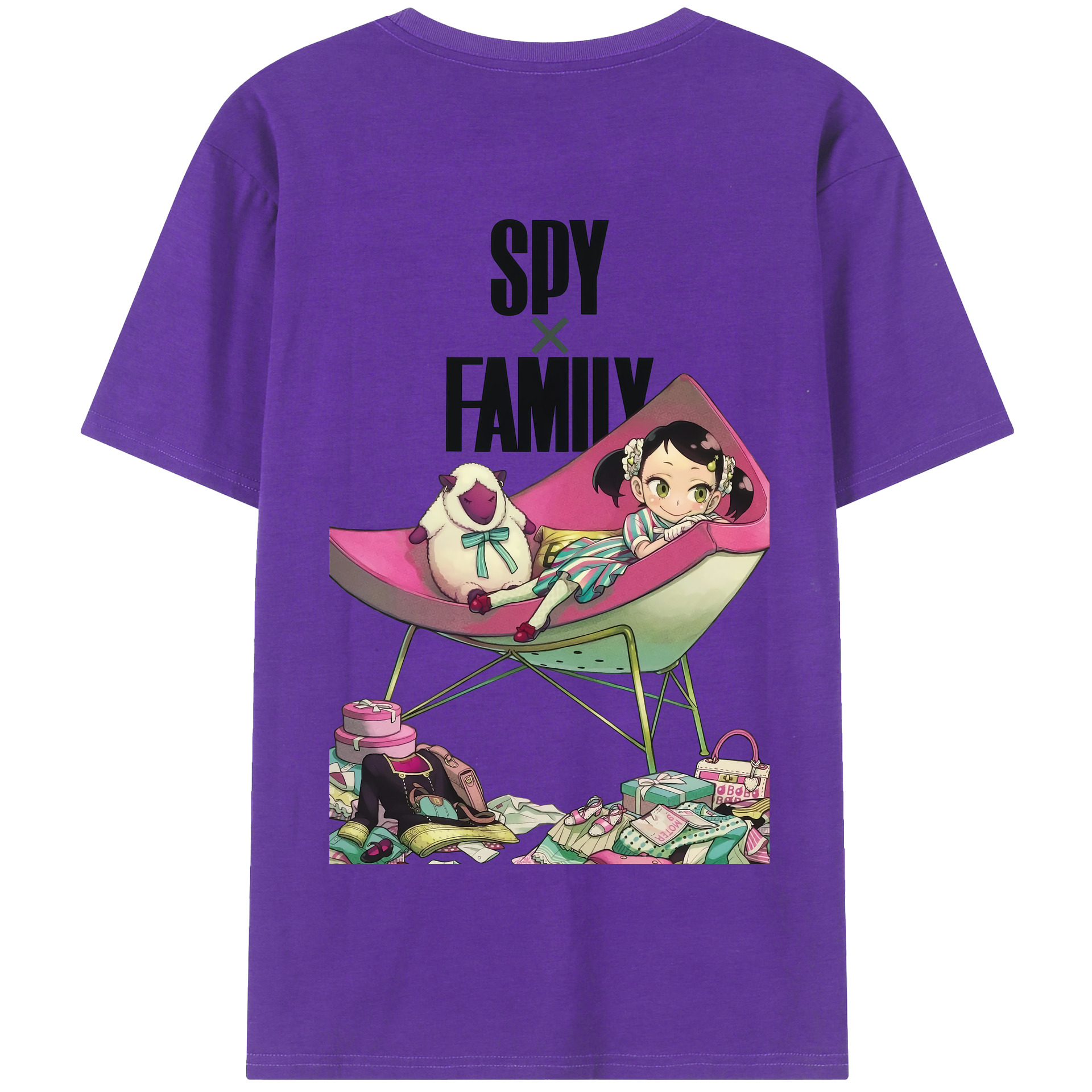 （画像用） SPY×FAMILY间谍家家酒 綿100％半袖Tシャツ（背面プリント）