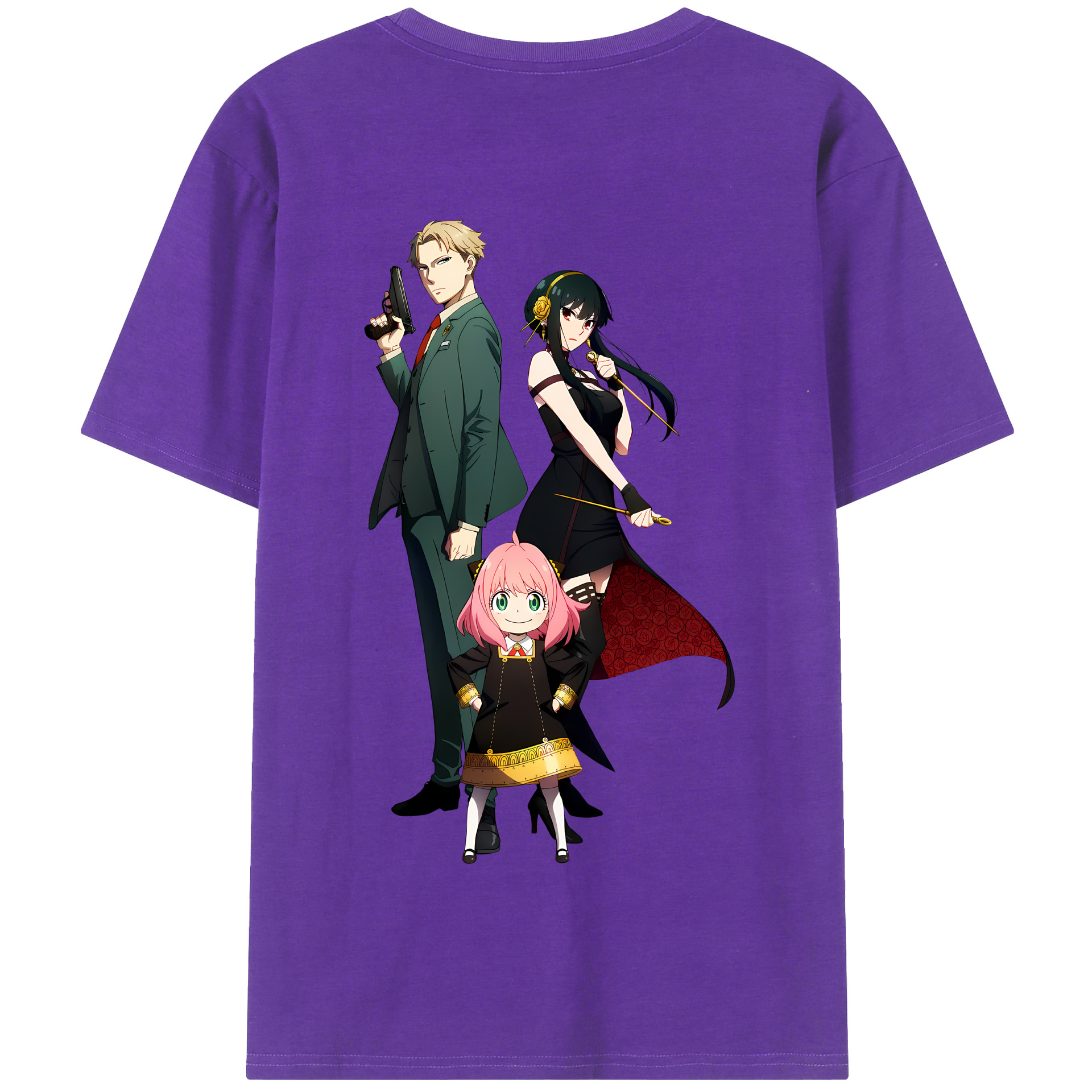 （画像用） SPY×FAMILY间谍家家酒 綿100％半袖Tシャツ（背面プリント）