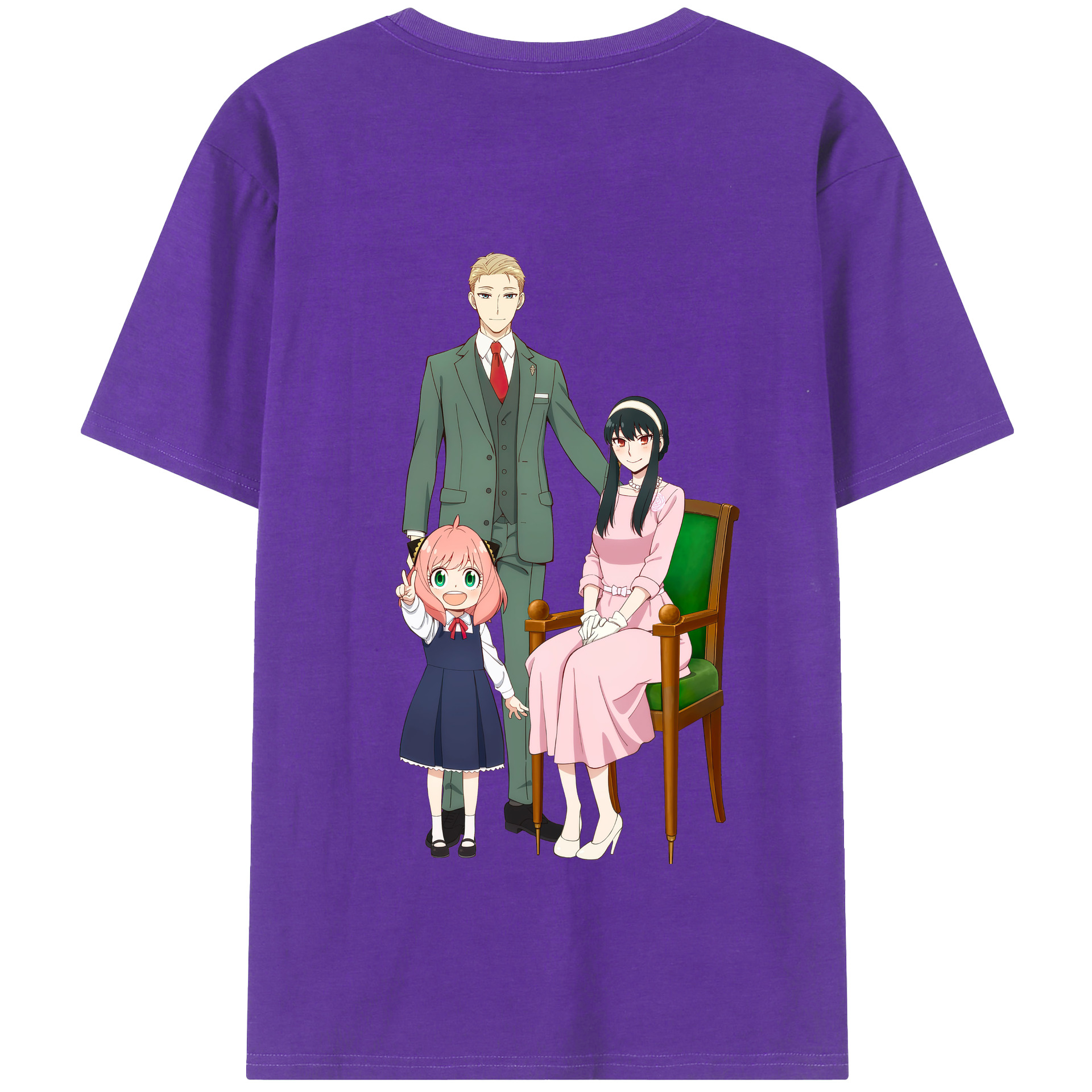 （画像用） SPY×FAMILY间谍家家酒 綿100％半袖Tシャツ（背面プリント）
