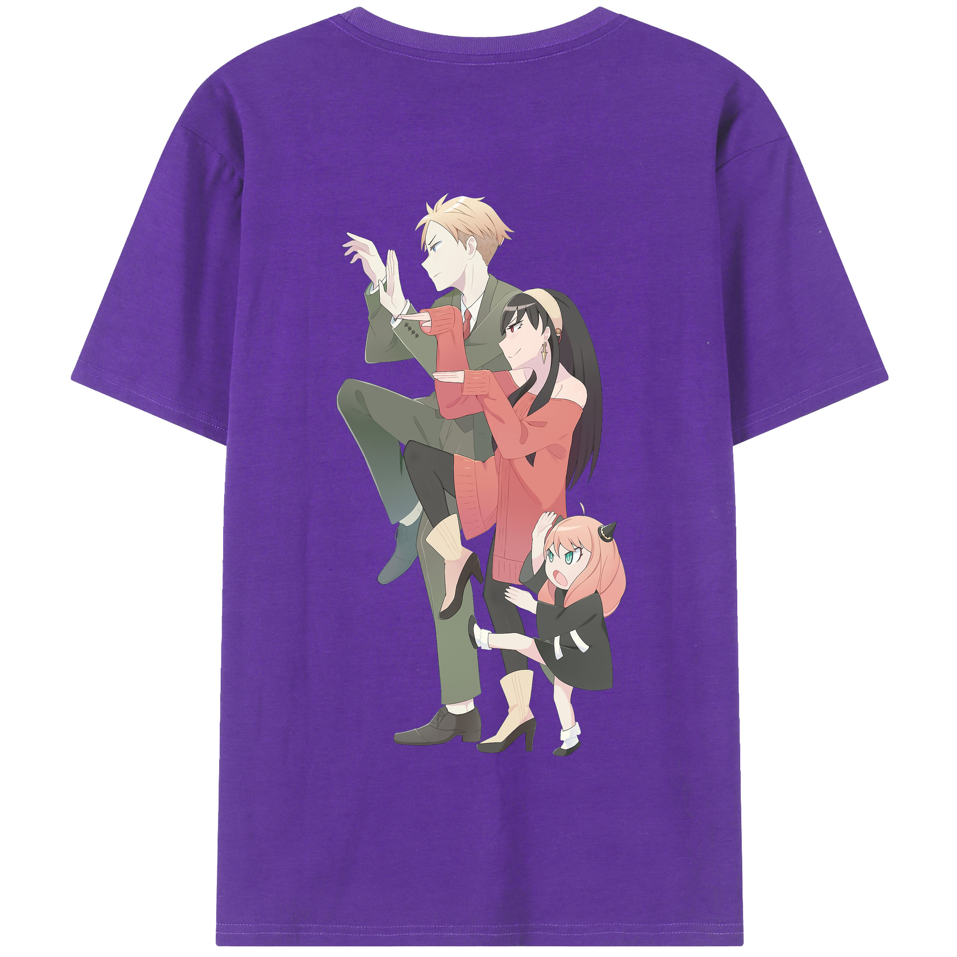 （画像用） SPY×FAMILY间谍家家酒 綿100％半袖Tシャツ（背面プリント）