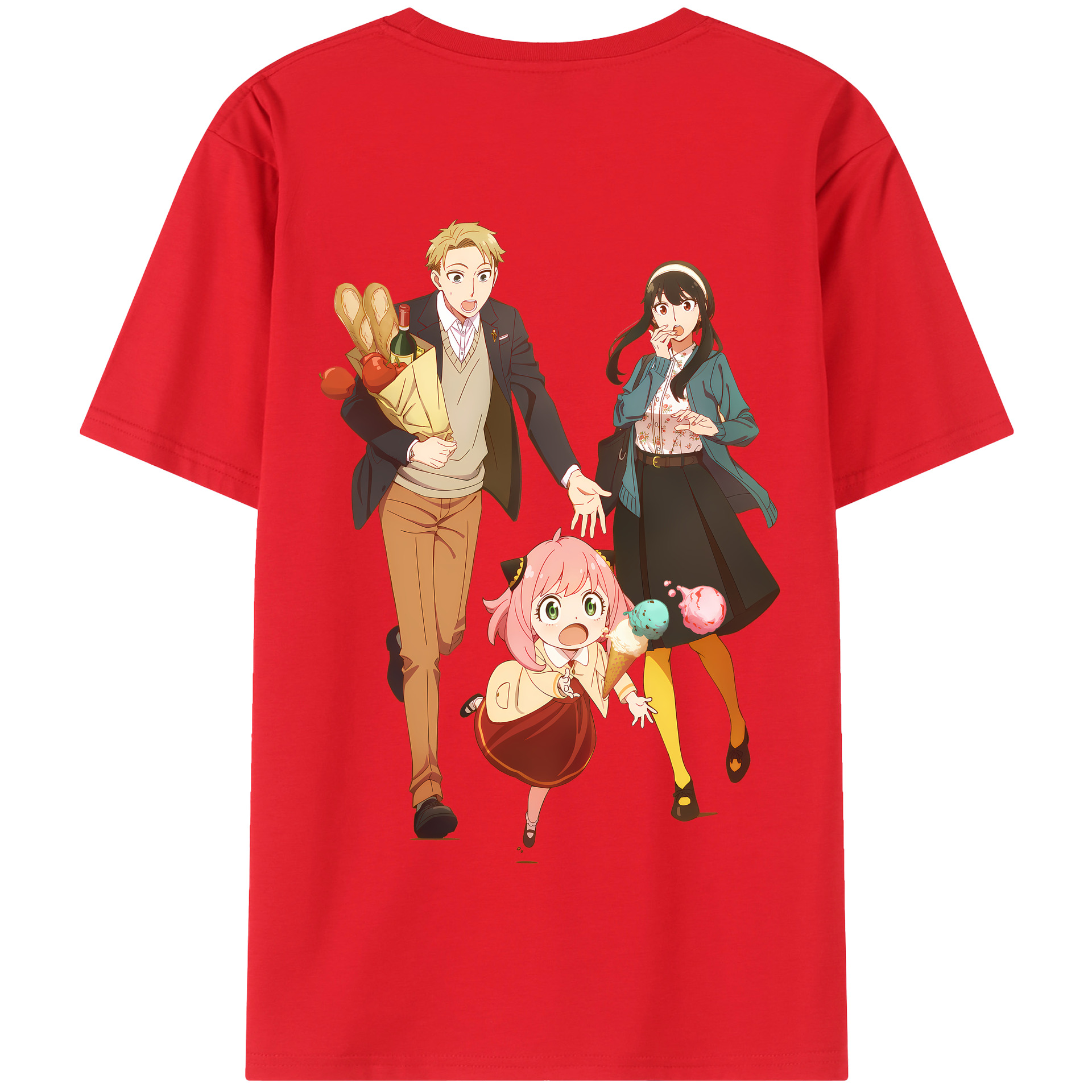 （画像用） SPY×FAMILY间谍家家酒 綿100％半袖Tシャツ（背面プリント）