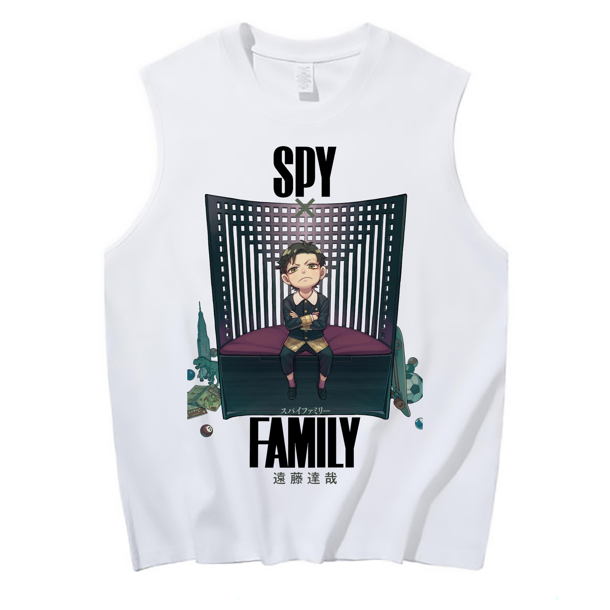 （画像用） SPY×FAMILY间谍家家酒 コットン100％タンクトップ（フロントプリント）