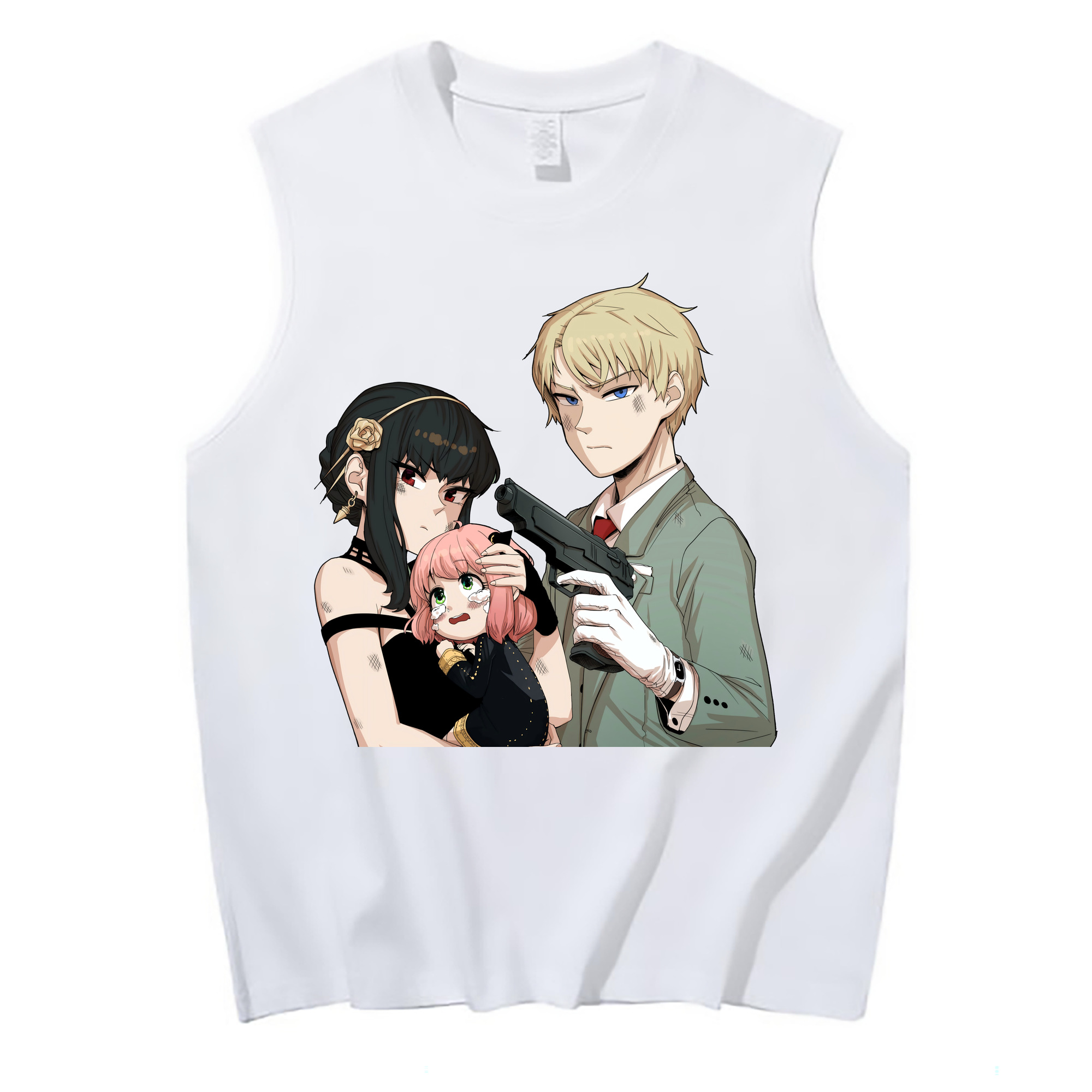 （画像用） SPY×FAMILY间谍家家酒 コットン100％タンクトップ（フロントプリント）