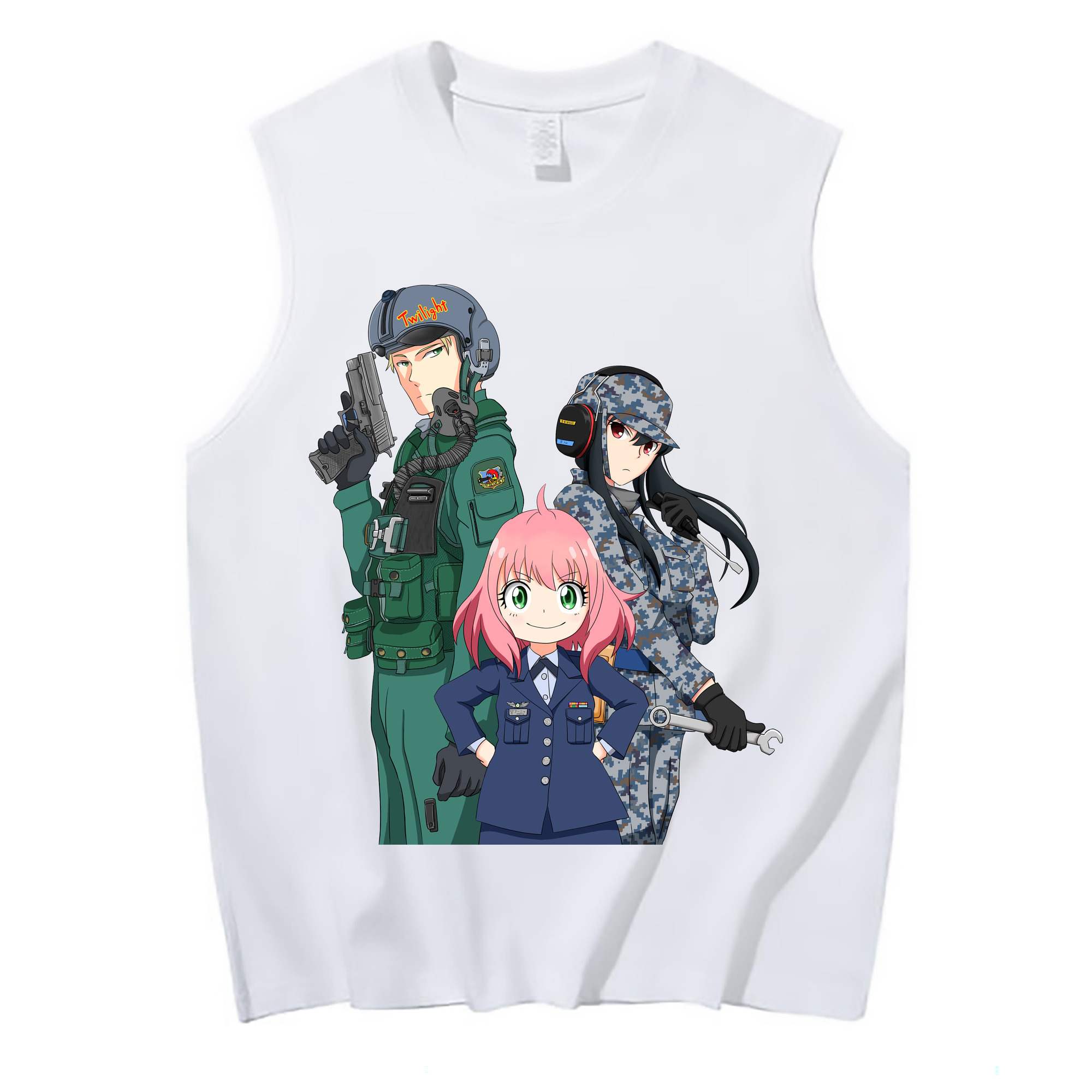 （画像用） SPY×FAMILY间谍家家酒 コットン100％タンクトップ（フロントプリント）