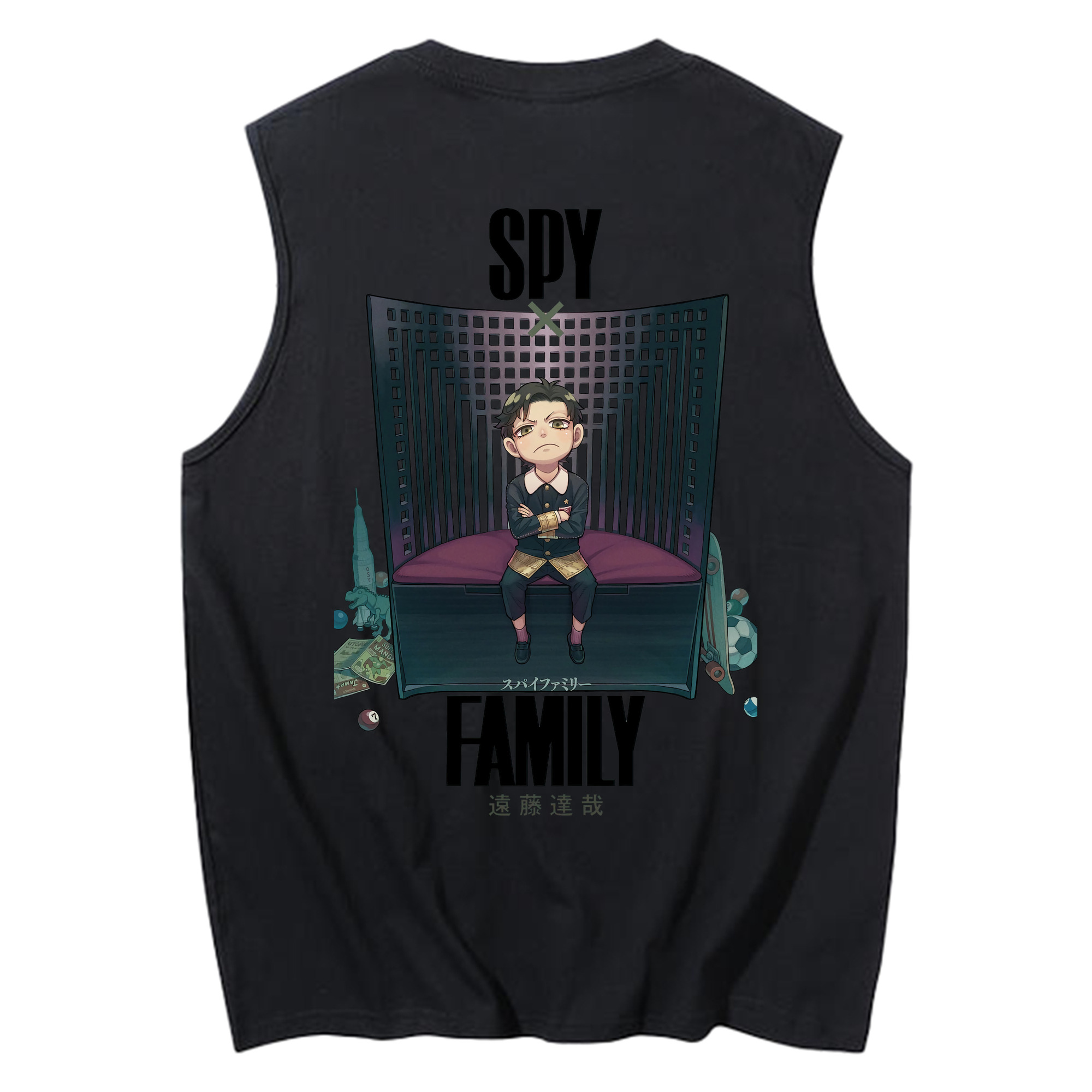 （画像用） SPY×FAMILY间谍家家酒 コットン100％タンクトップ（背面プリント）