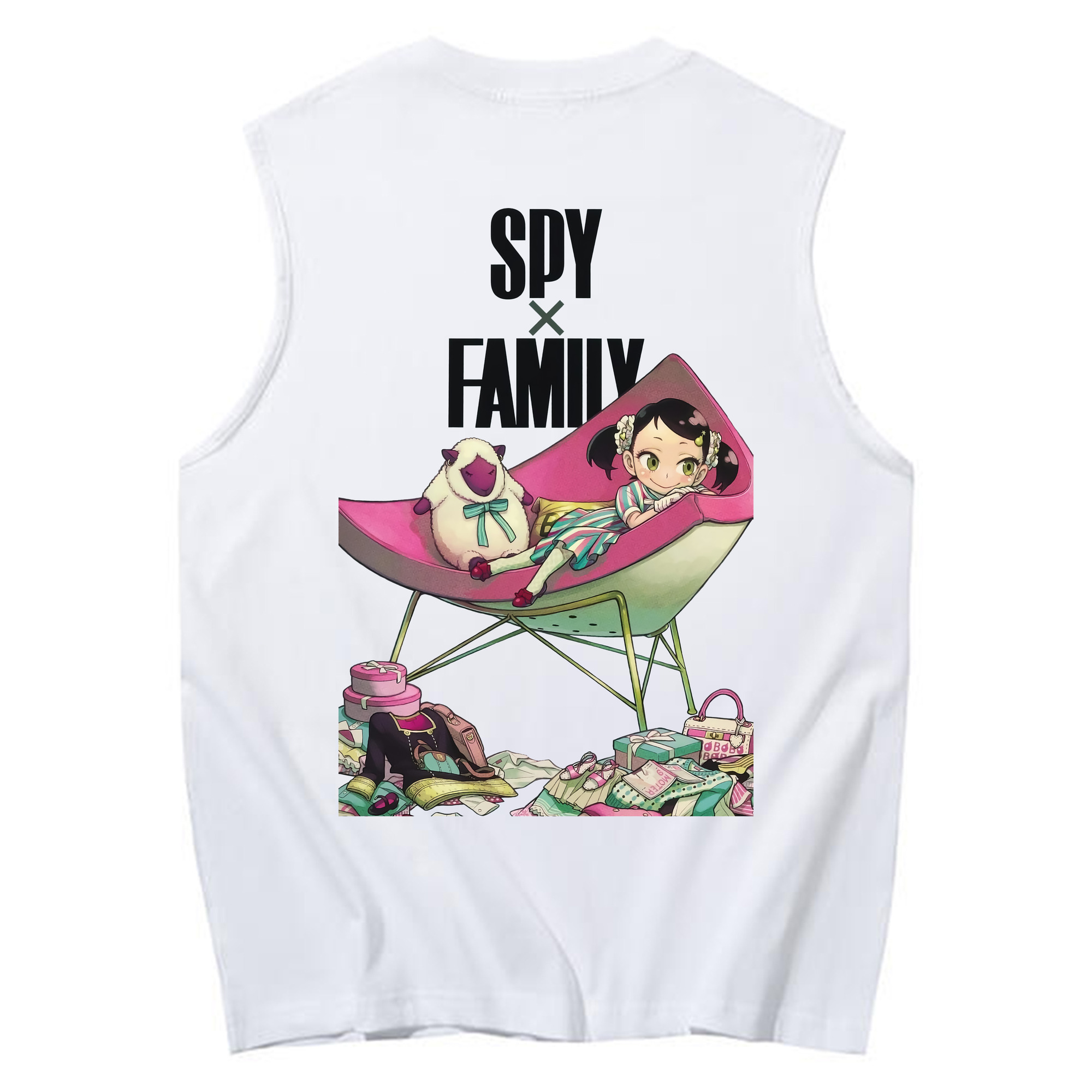 （画像用） SPY×FAMILY间谍家家酒 コットン100％タンクトップ（背面プリント）