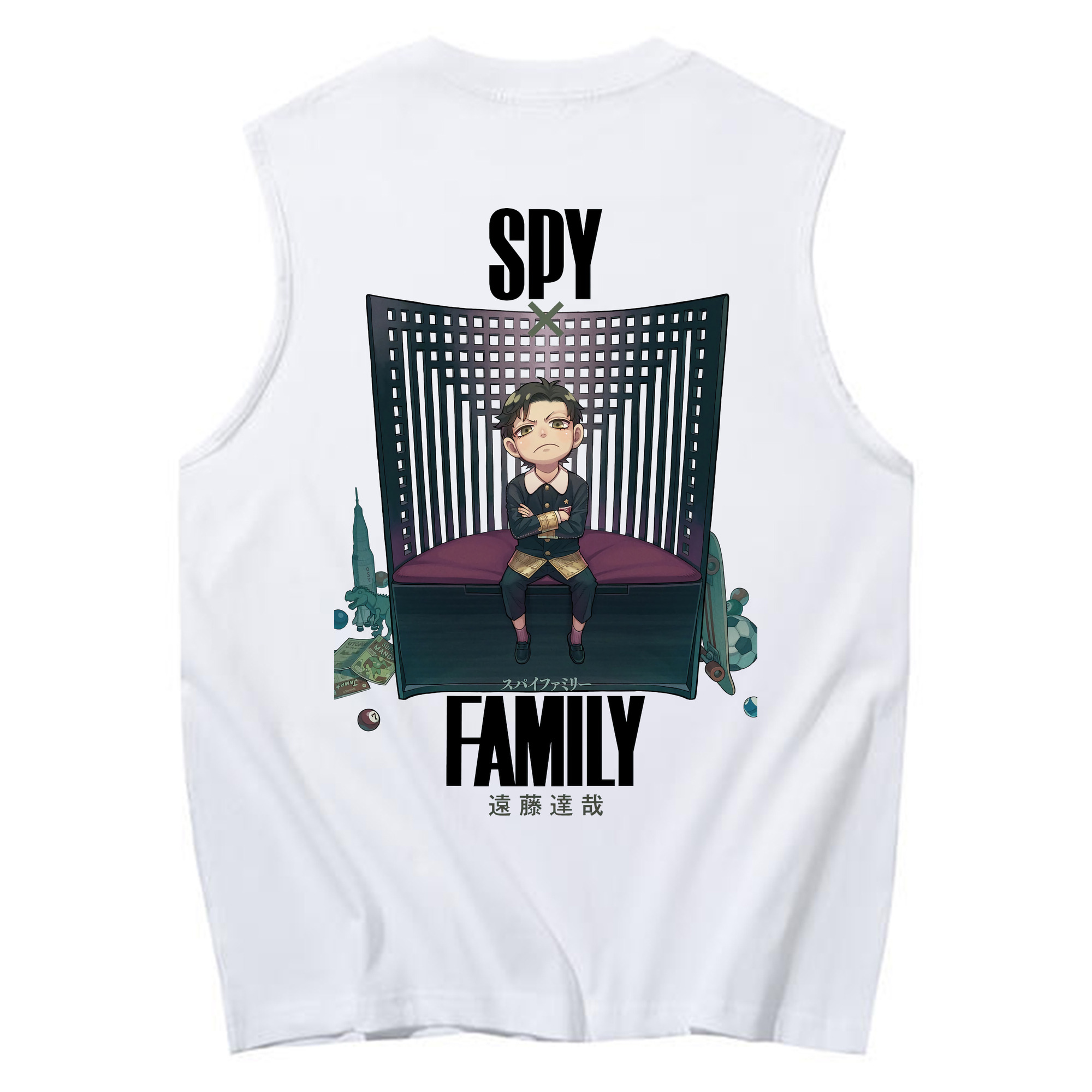 （画像用） SPY×FAMILY间谍家家酒 コットン100％タンクトップ（背面プリント）