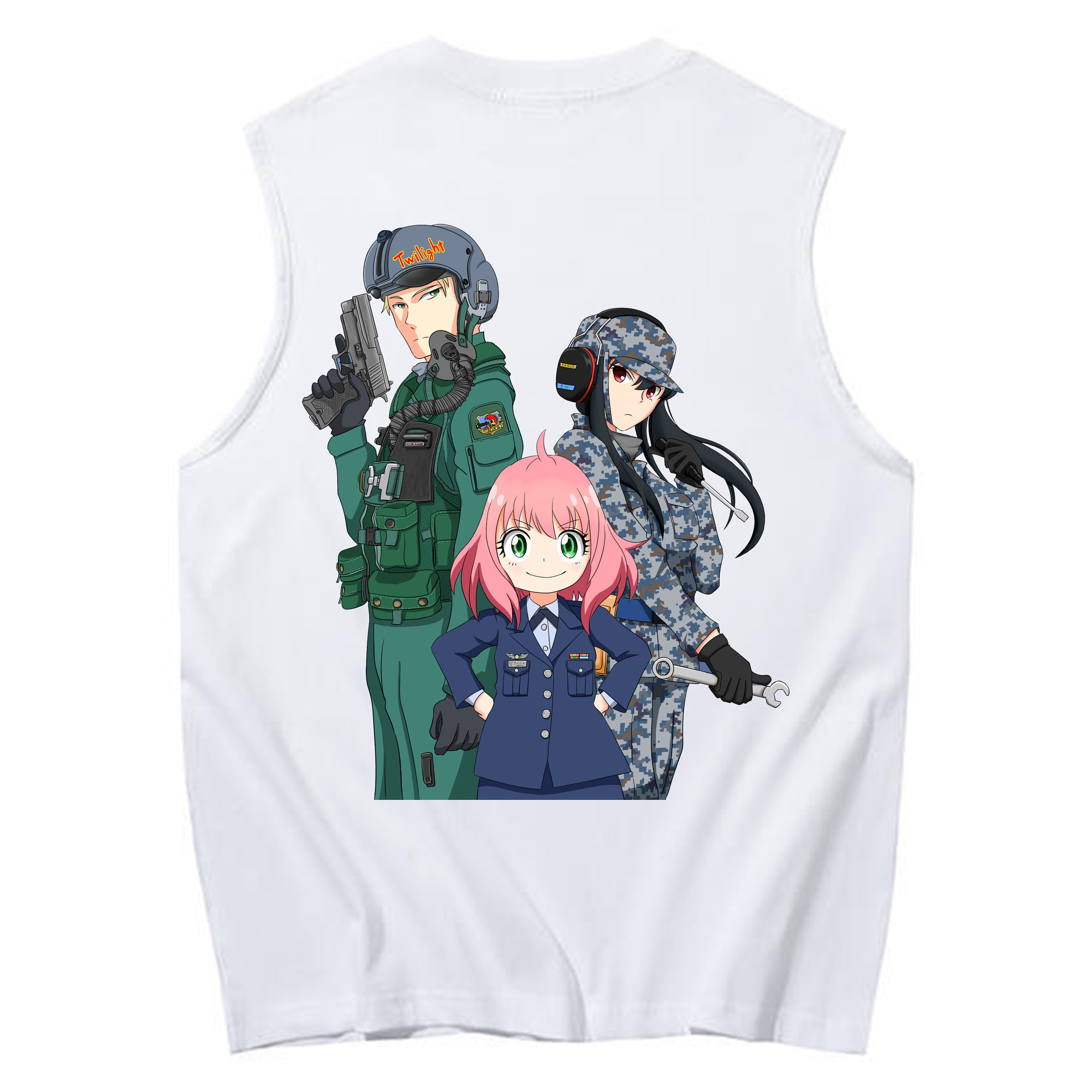 （画像用） SPY×FAMILY间谍家家酒 コットン100％タンクトップ（背面プリント）