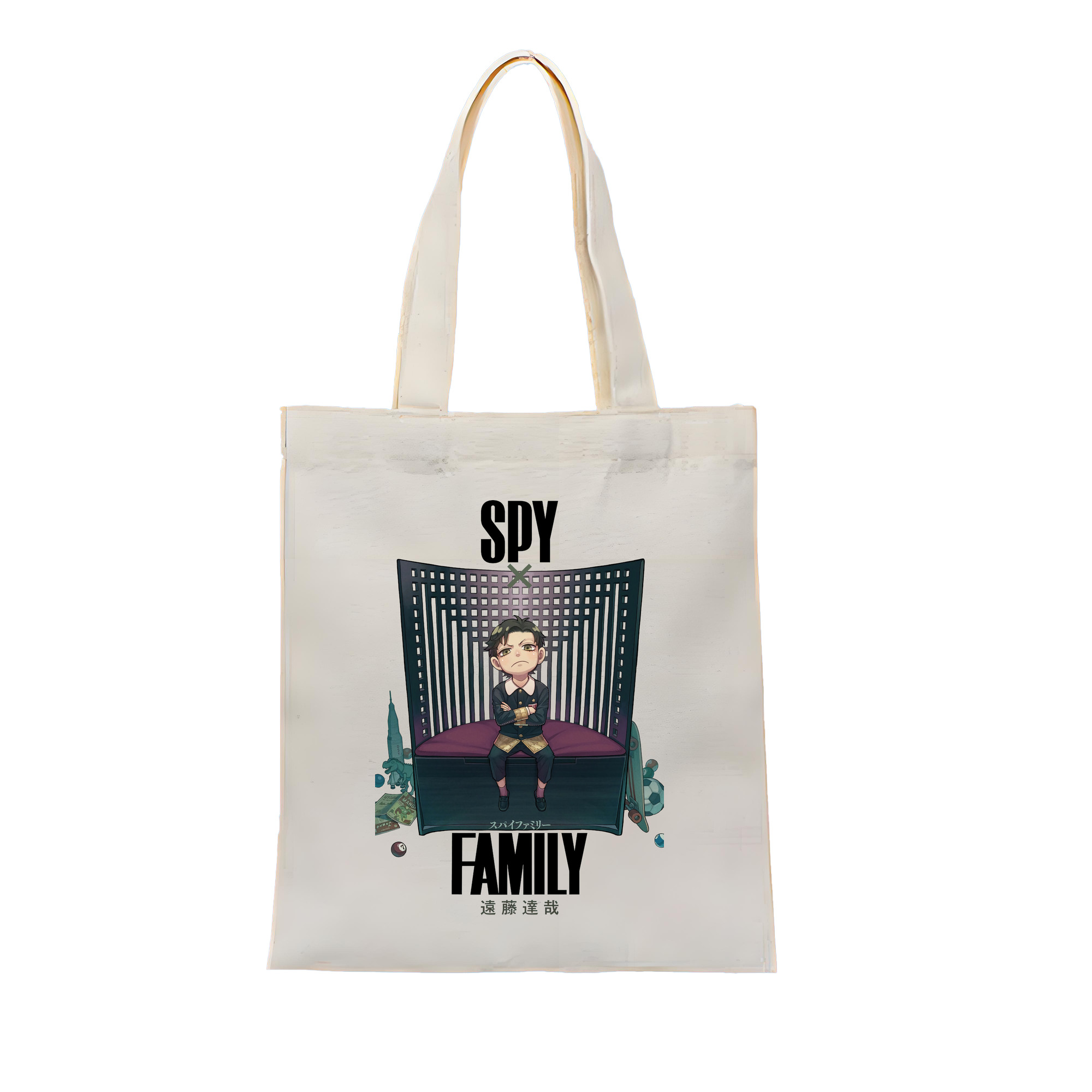 （画像用） SPY×FAMILY间谍家家酒 縦型キャンバス生地手提げバッグ　トートバッグ