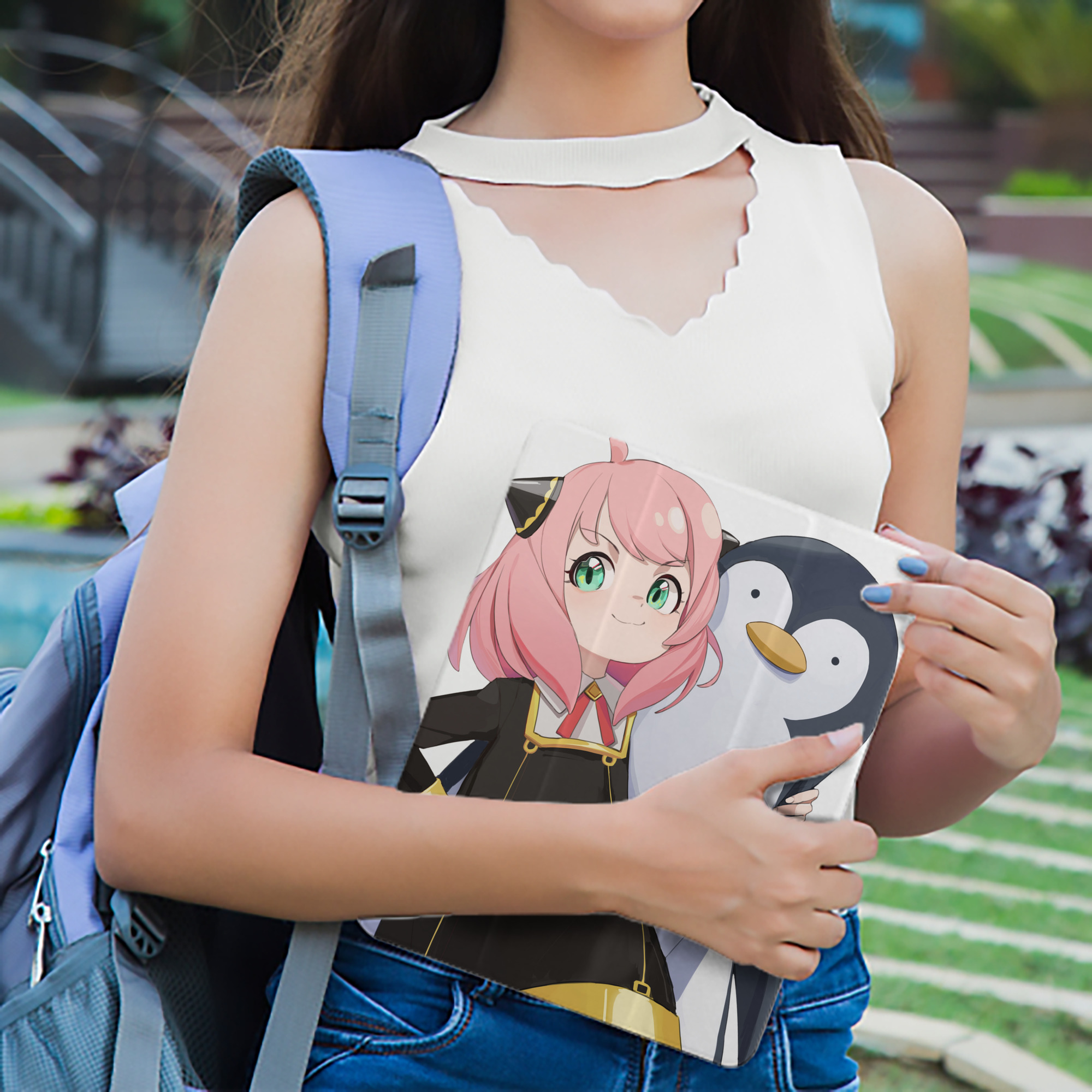 SPY×FAMILY间谍家家酒 IPad ケース ペン収納付き 三つ折りスタンド PUレザー×シリコン 対応機種9.5/10.5/10.9インチ