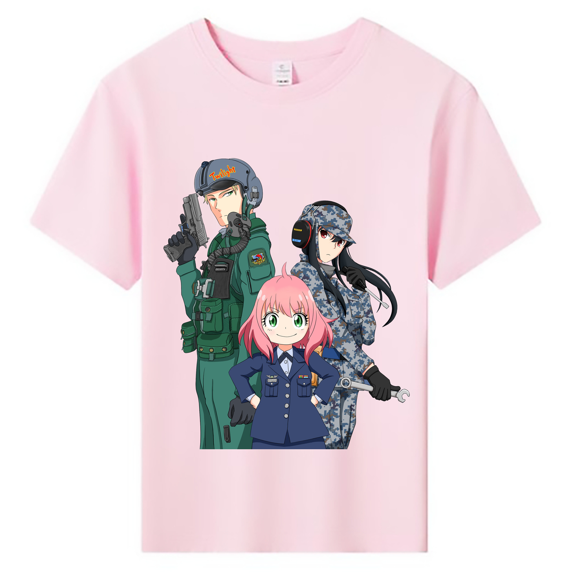 （画像用） SPY×FAMILY间谍家家酒 綿100％キッズTシャツ（フロントプリント）