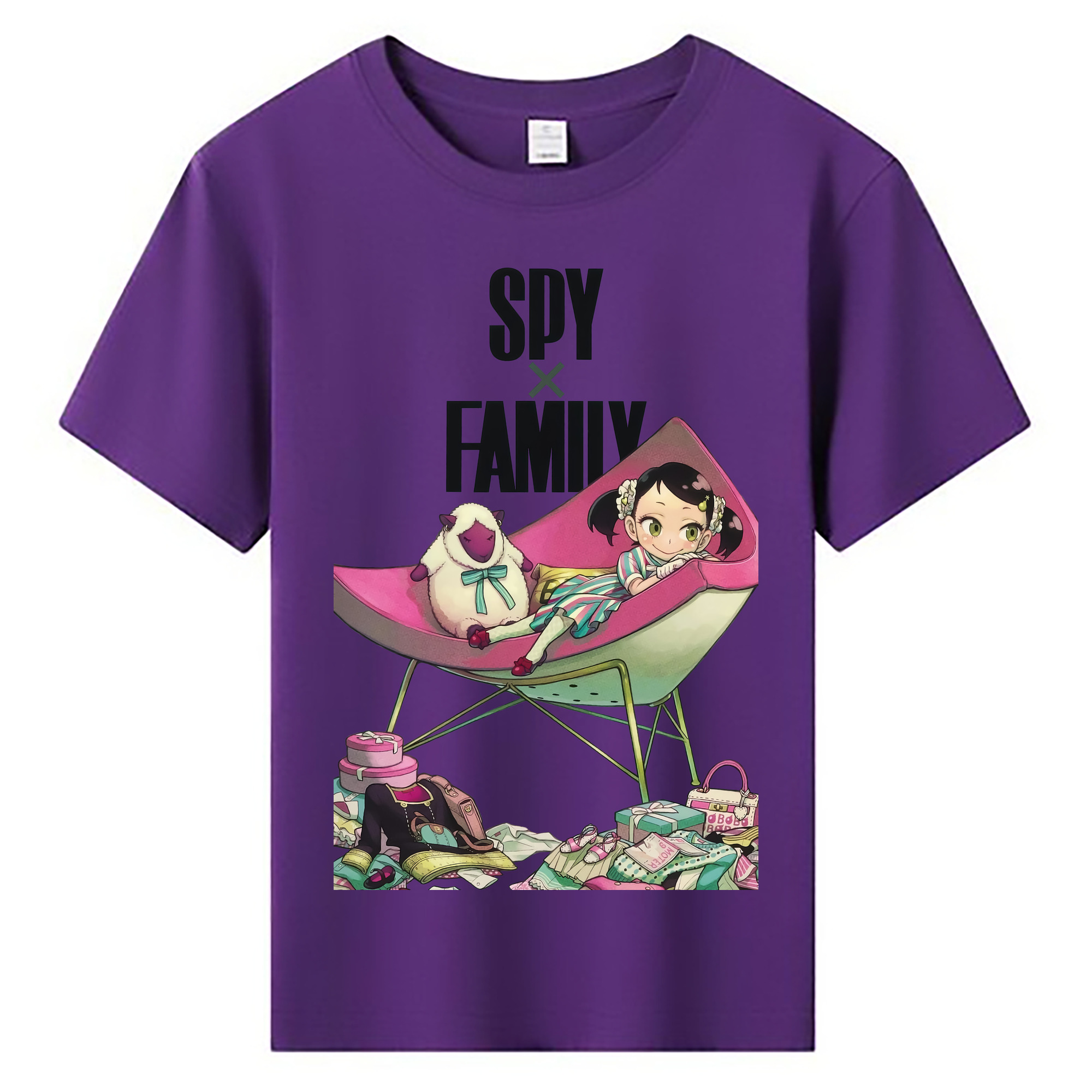 （画像用） SPY×FAMILY间谍家家酒 綿100％キッズTシャツ（フロントプリント）