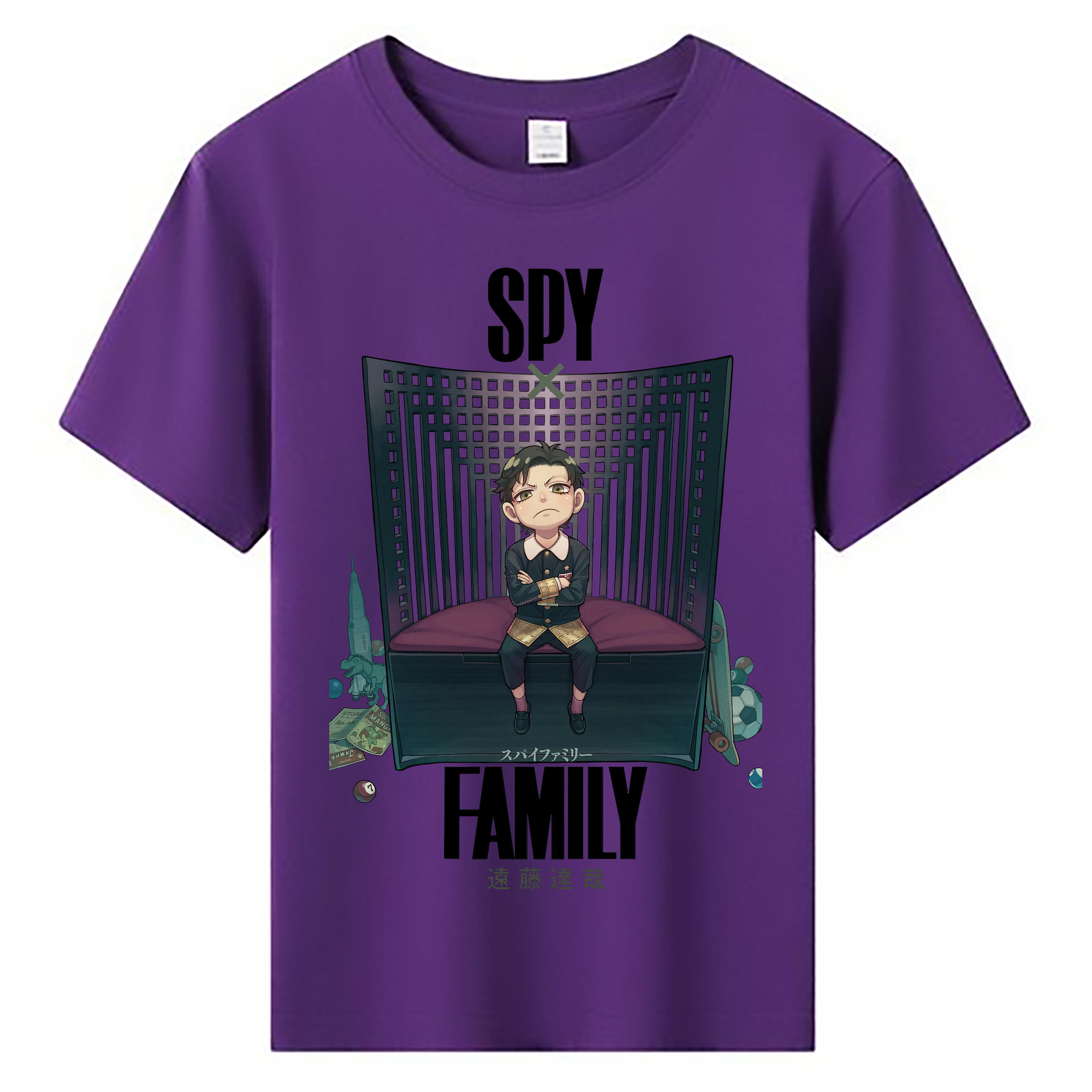 （画像用） SPY×FAMILY间谍家家酒 綿100％キッズTシャツ（フロントプリント）