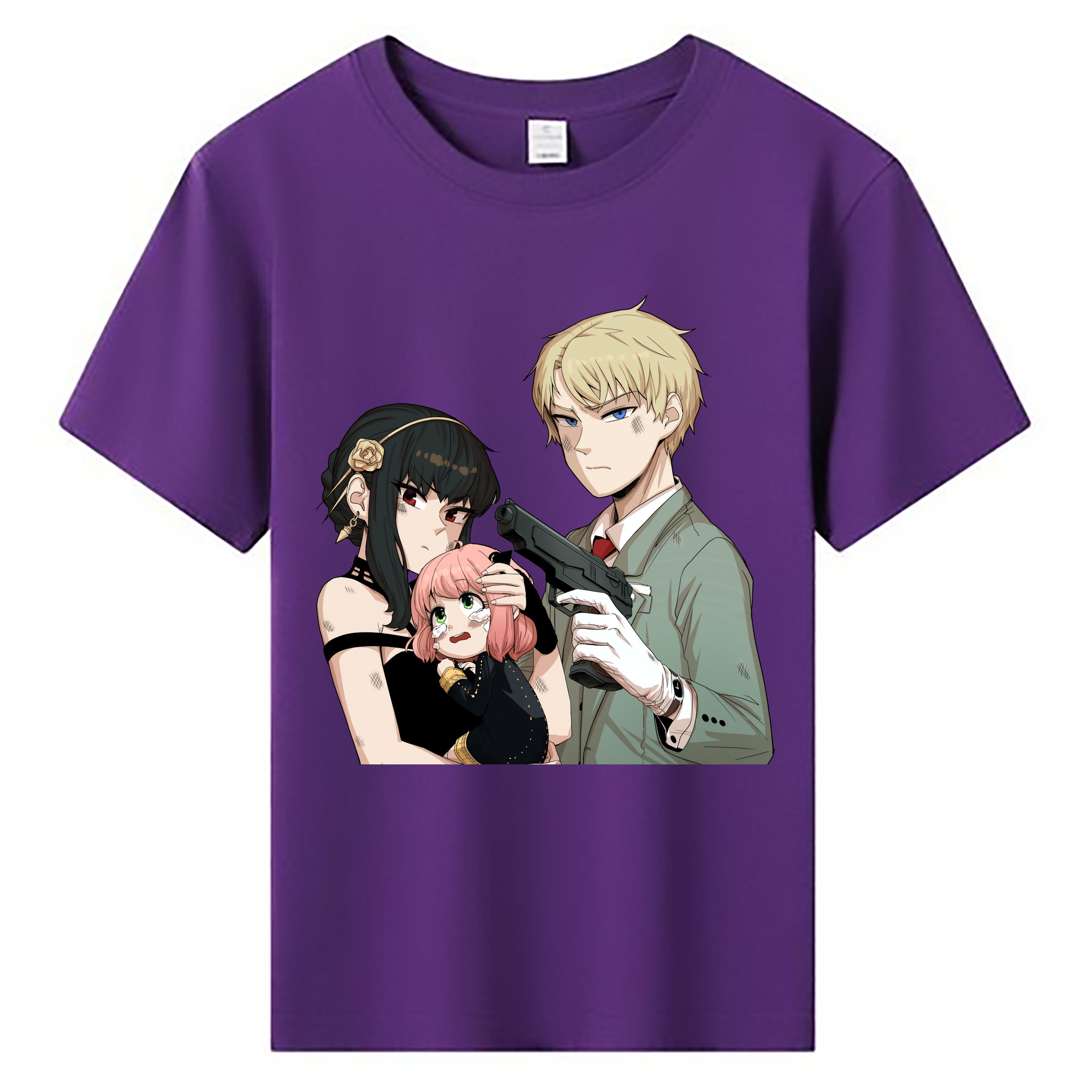 （画像用） SPY×FAMILY间谍家家酒 綿100％キッズTシャツ（フロントプリント）