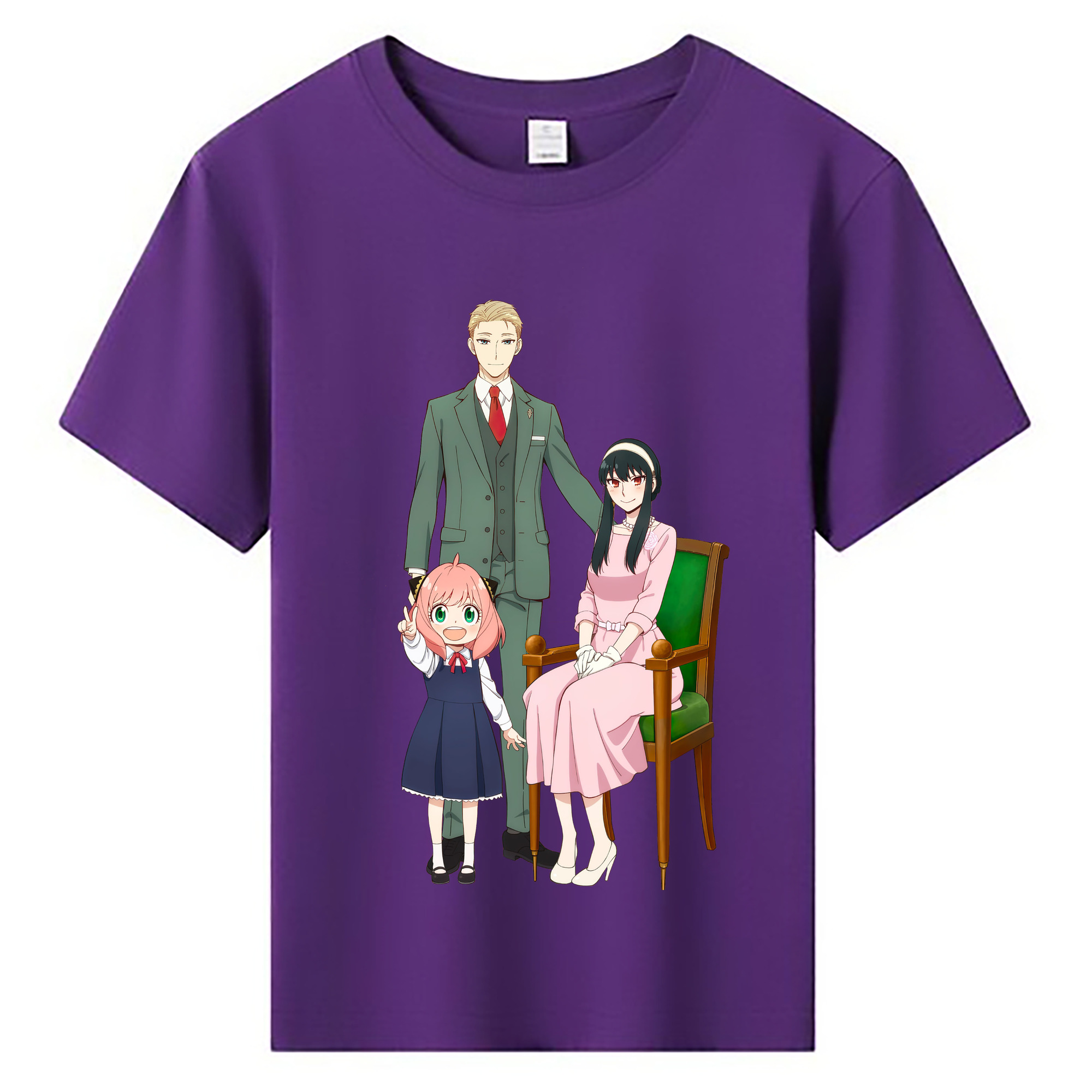 （画像用） SPY×FAMILY间谍家家酒 綿100％キッズTシャツ（フロントプリント）