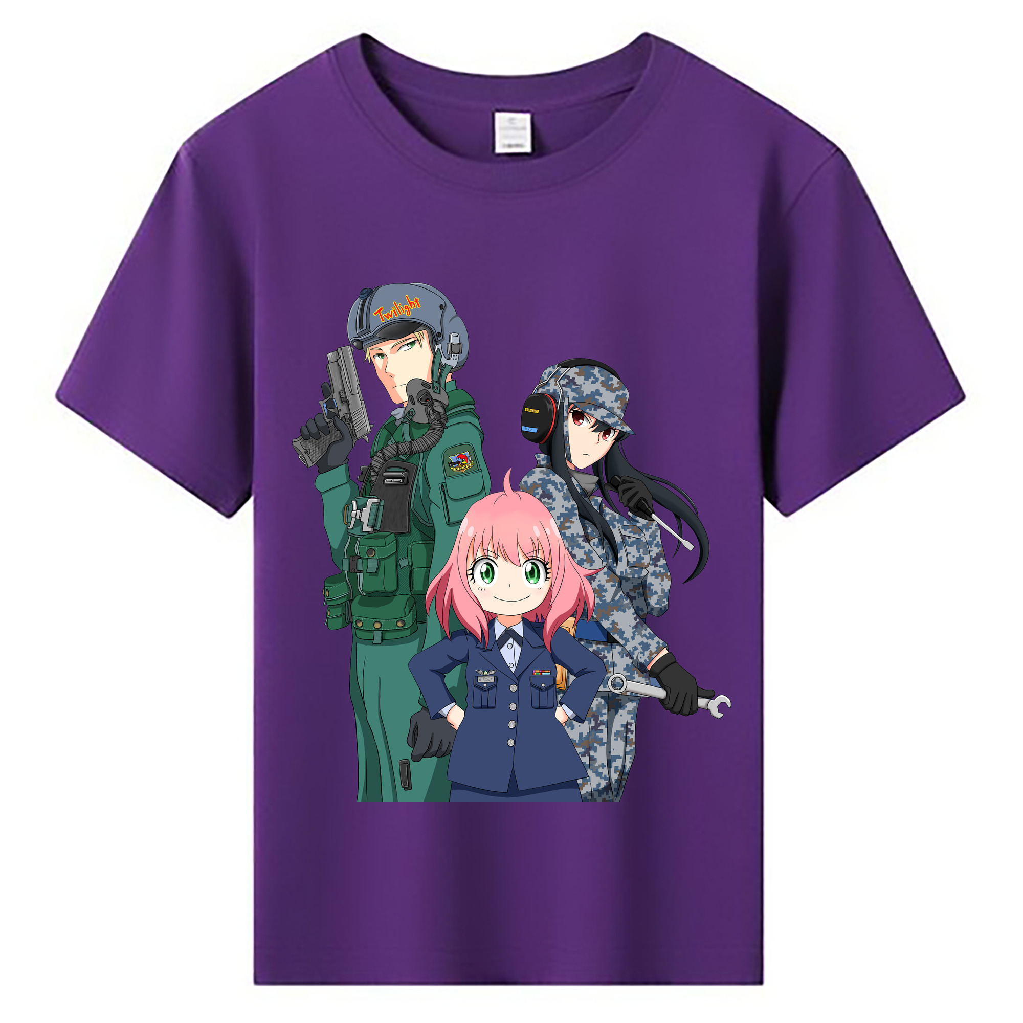 （画像用） SPY×FAMILY间谍家家酒 綿100％キッズTシャツ（フロントプリント）