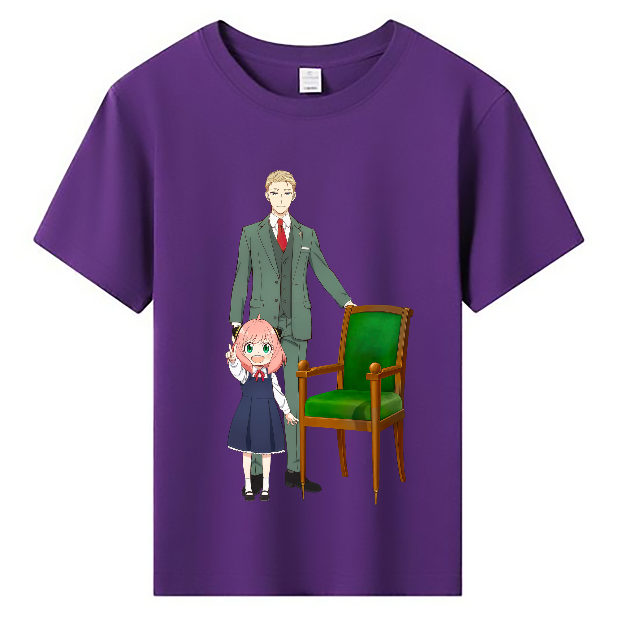 （画像用） SPY×FAMILY间谍家家酒 綿100％キッズTシャツ（フロントプリント）