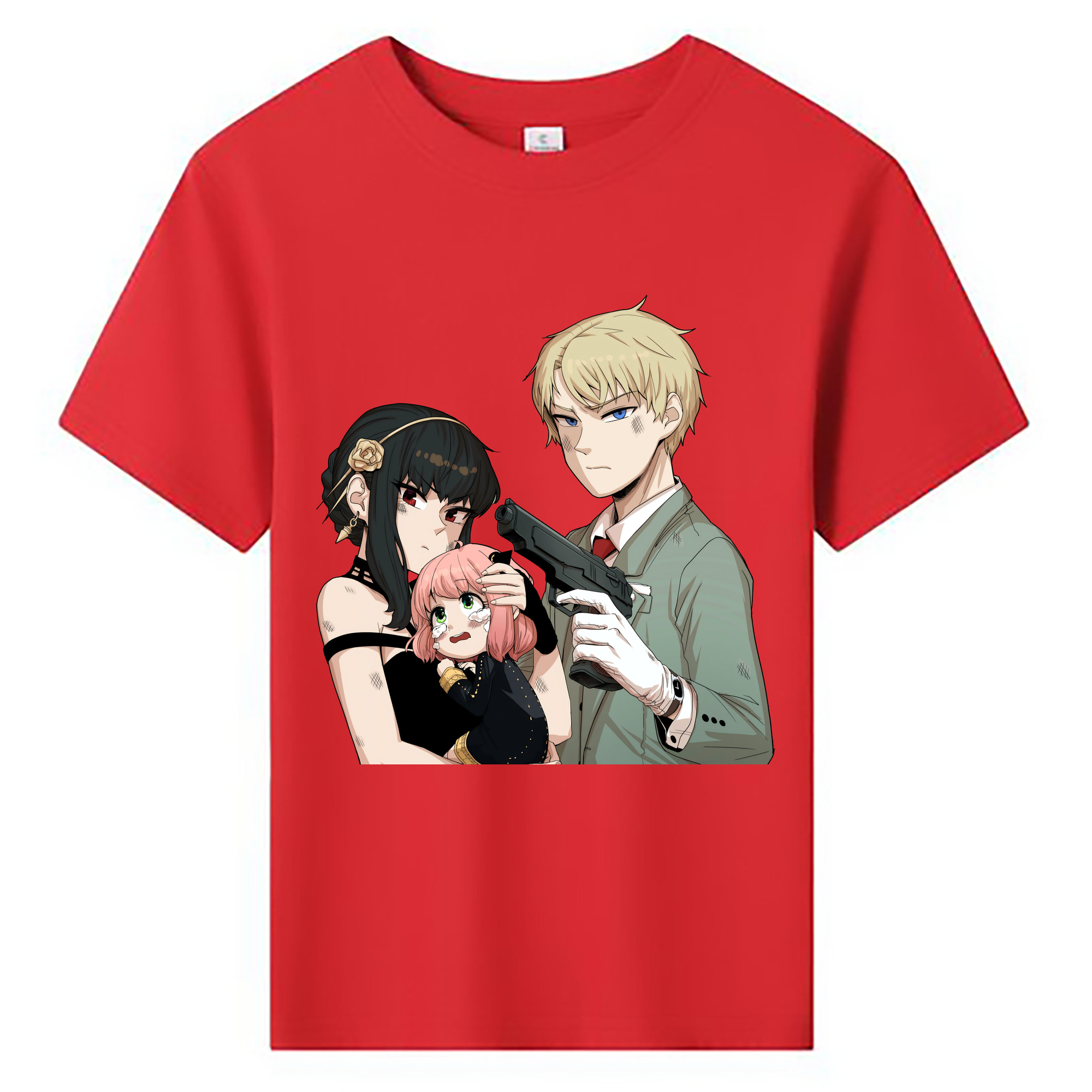 （画像用） SPY×FAMILY间谍家家酒 綿100％キッズTシャツ（フロントプリント）