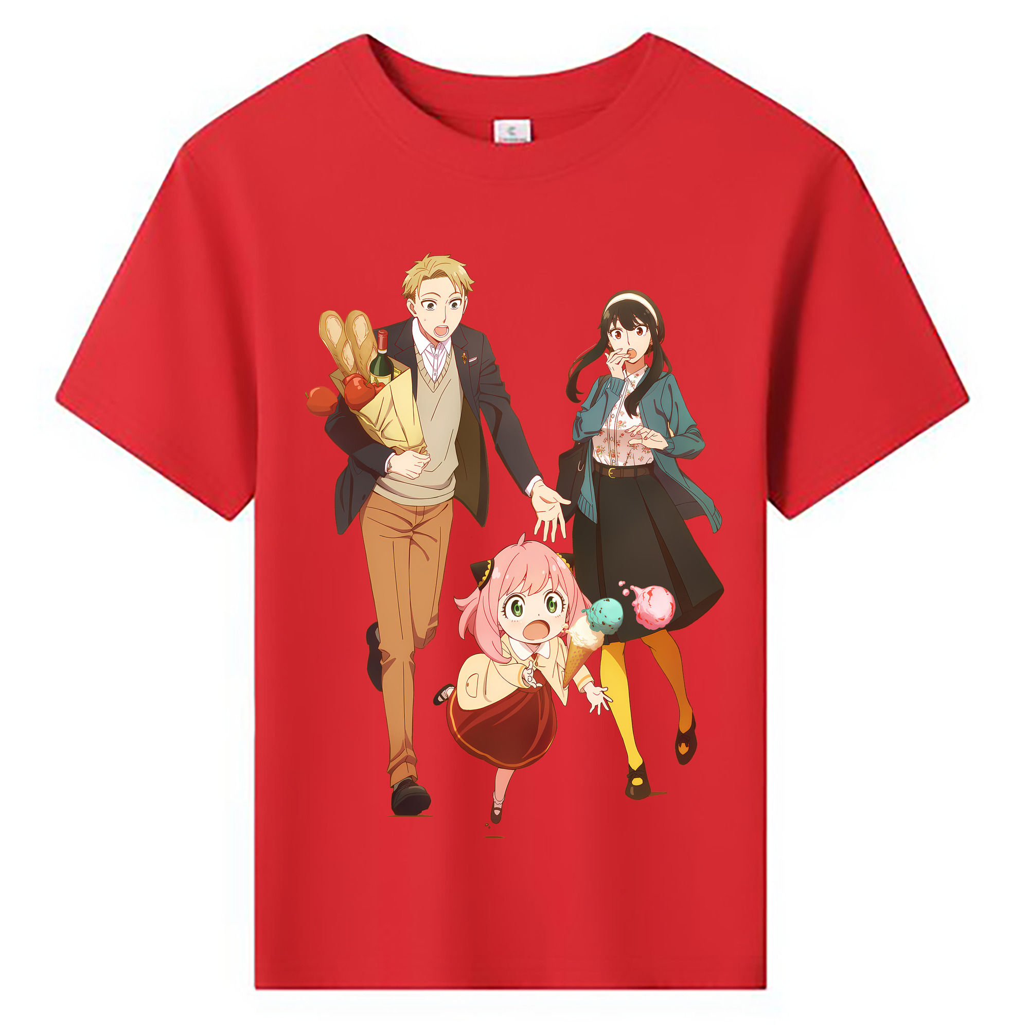 （画像用） SPY×FAMILY间谍家家酒 綿100％キッズTシャツ（フロントプリント）