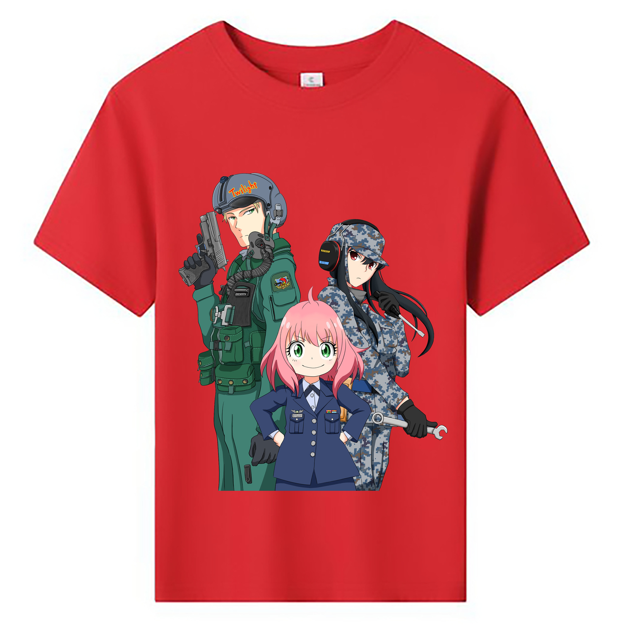 （画像用） SPY×FAMILY间谍家家酒 綿100％キッズTシャツ（フロントプリント）