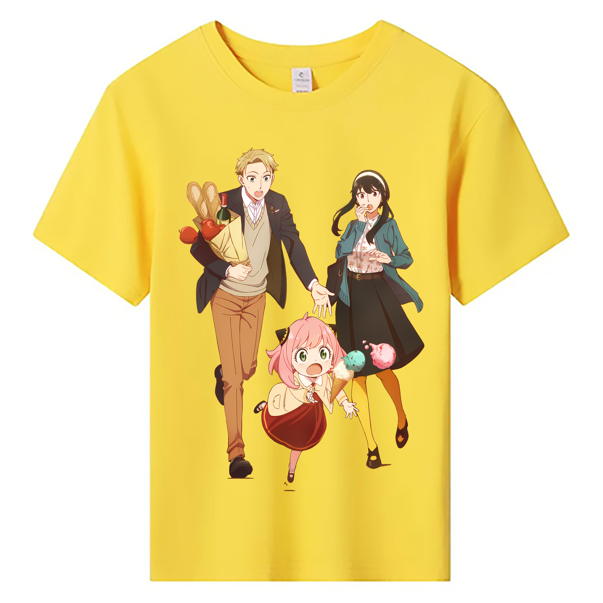 （画像用） SPY×FAMILY间谍家家酒 綿100％キッズTシャツ（フロントプリント）