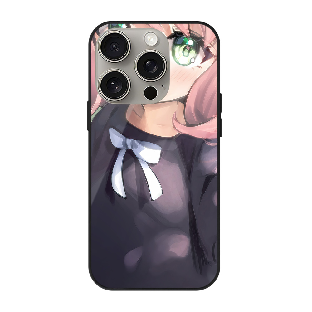 （画像用） SPY×FAMILY间谍家家酒 【iPhone15Pro対応】スマホケース 耐衝撃＆黄変防止 背面ガラス