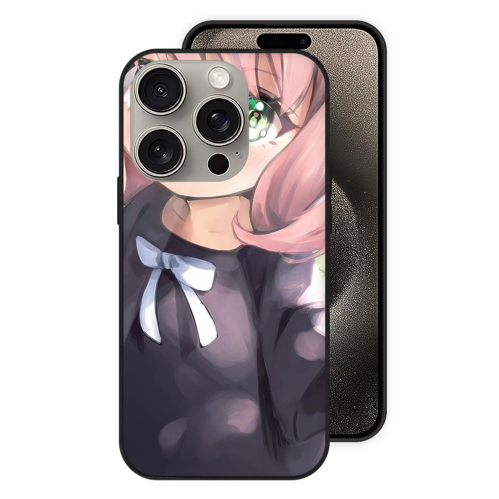 （画像用） SPY×FAMILY间谍家家酒 【iPhone15Pro対応】スマホケース 耐衝撃＆黄変防止 背面ガラス